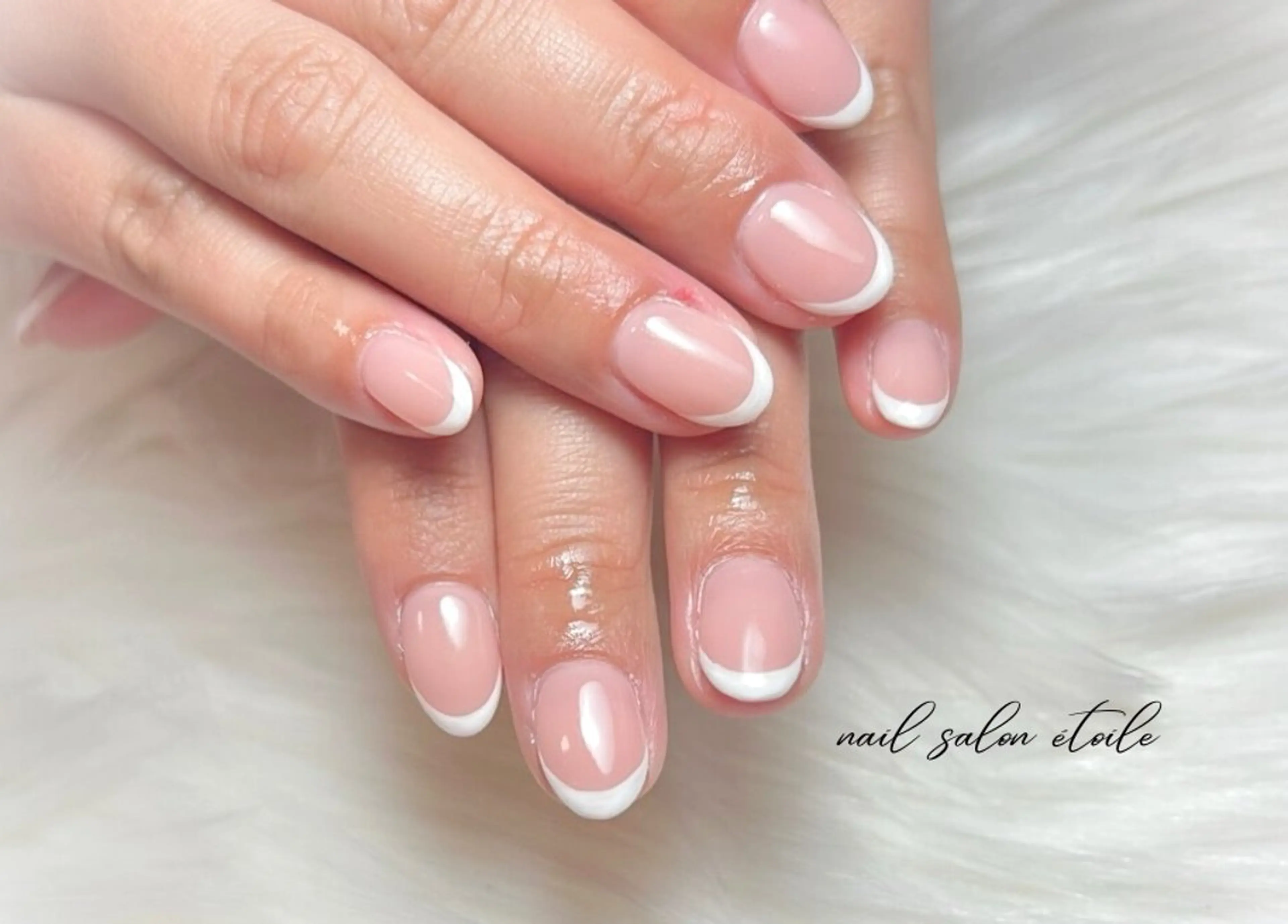 ネイル フレンチネイル オフィスネイル ピンク シンプルネイル ハンドネイル nail salon étoileのネイルデザイン