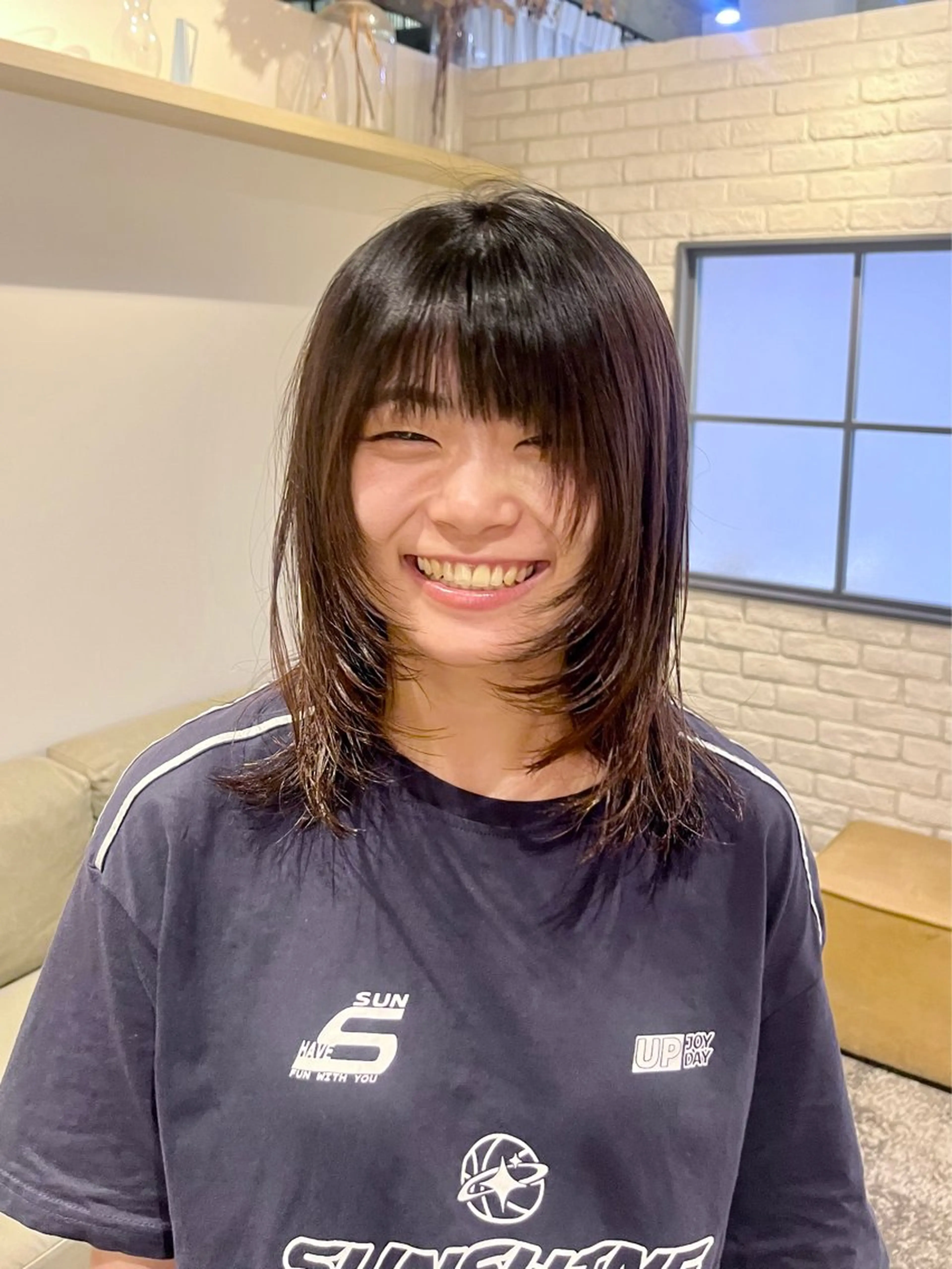 ミディアム 髪質改善 HALO hair salon【ヘイロー】所属・暖色カラー🟥ショウ ✖️ウルフ&レイヤーのヘアスタイル