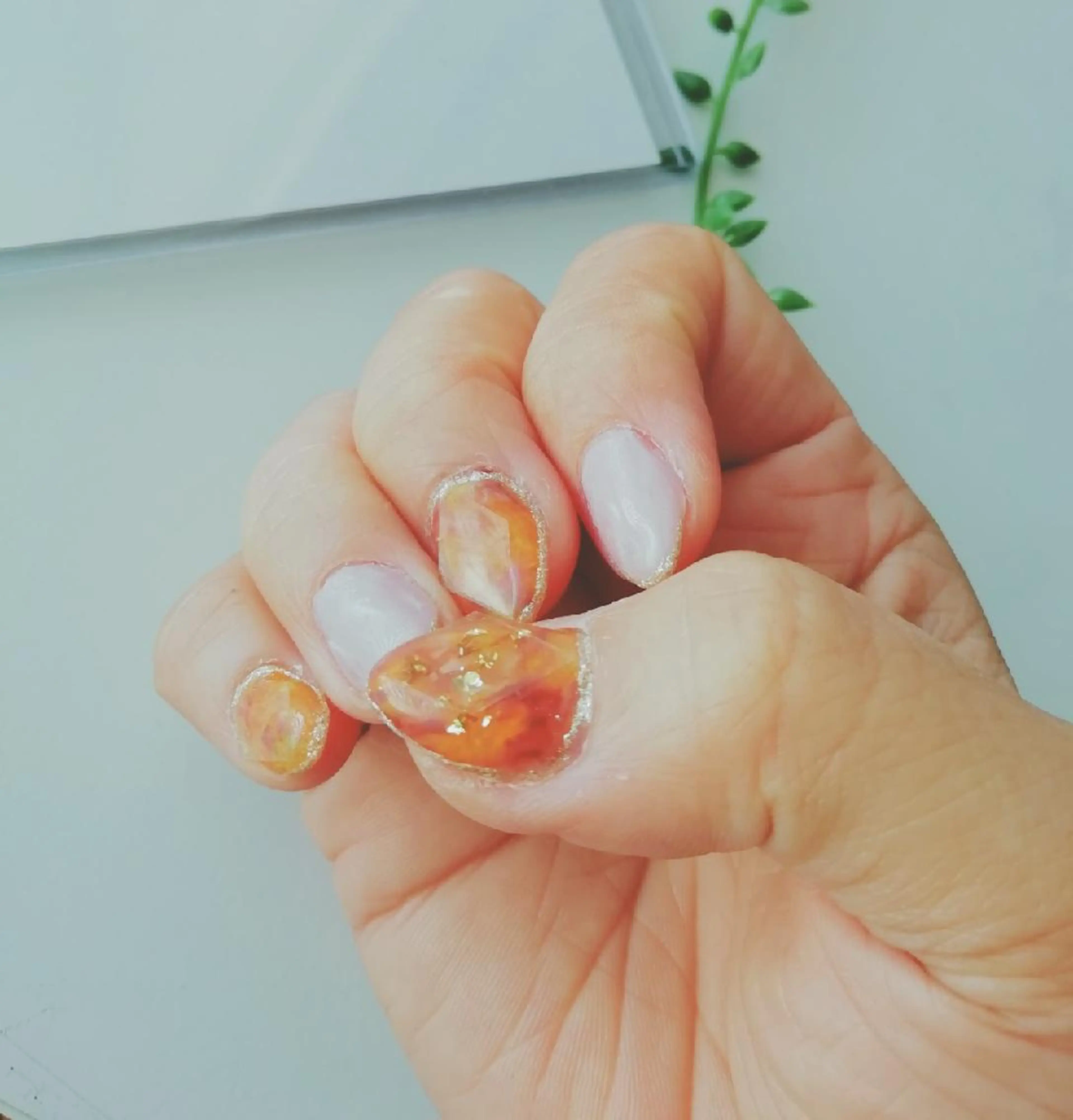 ネイル べっ甲ネイル ひだか あいこのネイルデザイン