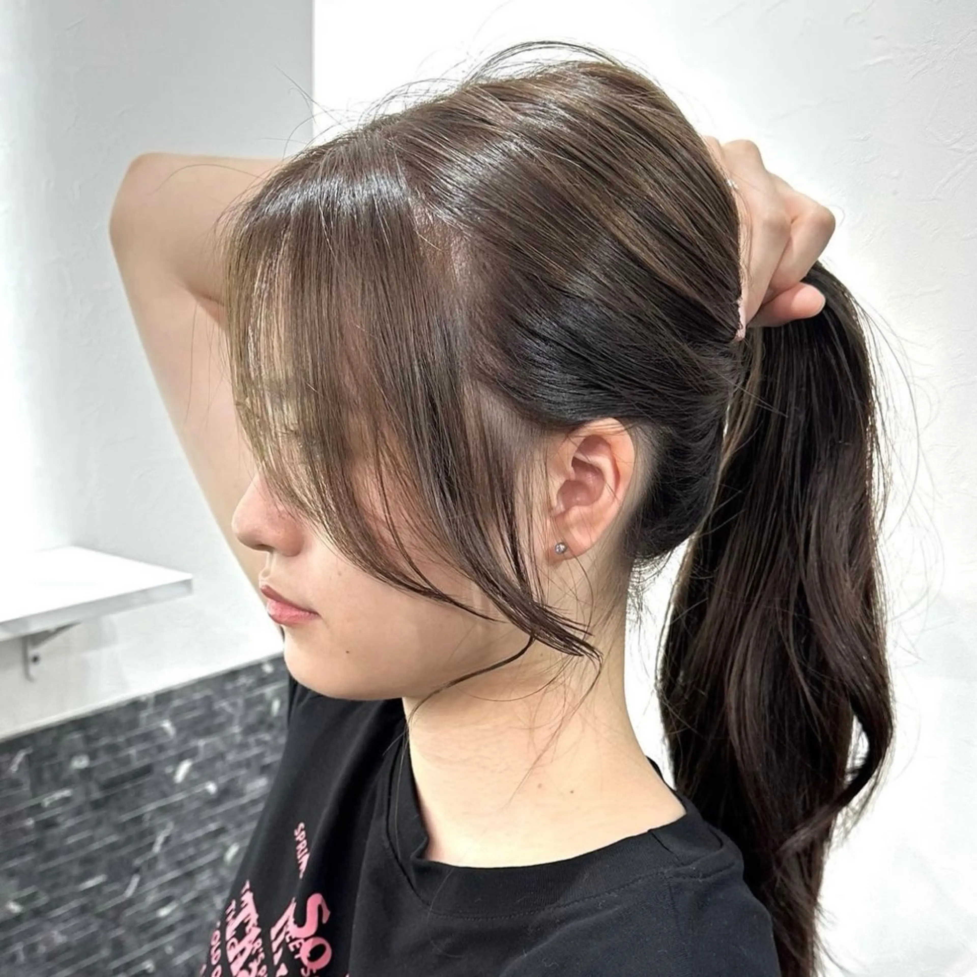 ロング カラー カット ヘアカラー トリートメント 韓国レイヤーカット要 暗透カラー📓吉祥寺のヘアスタイル