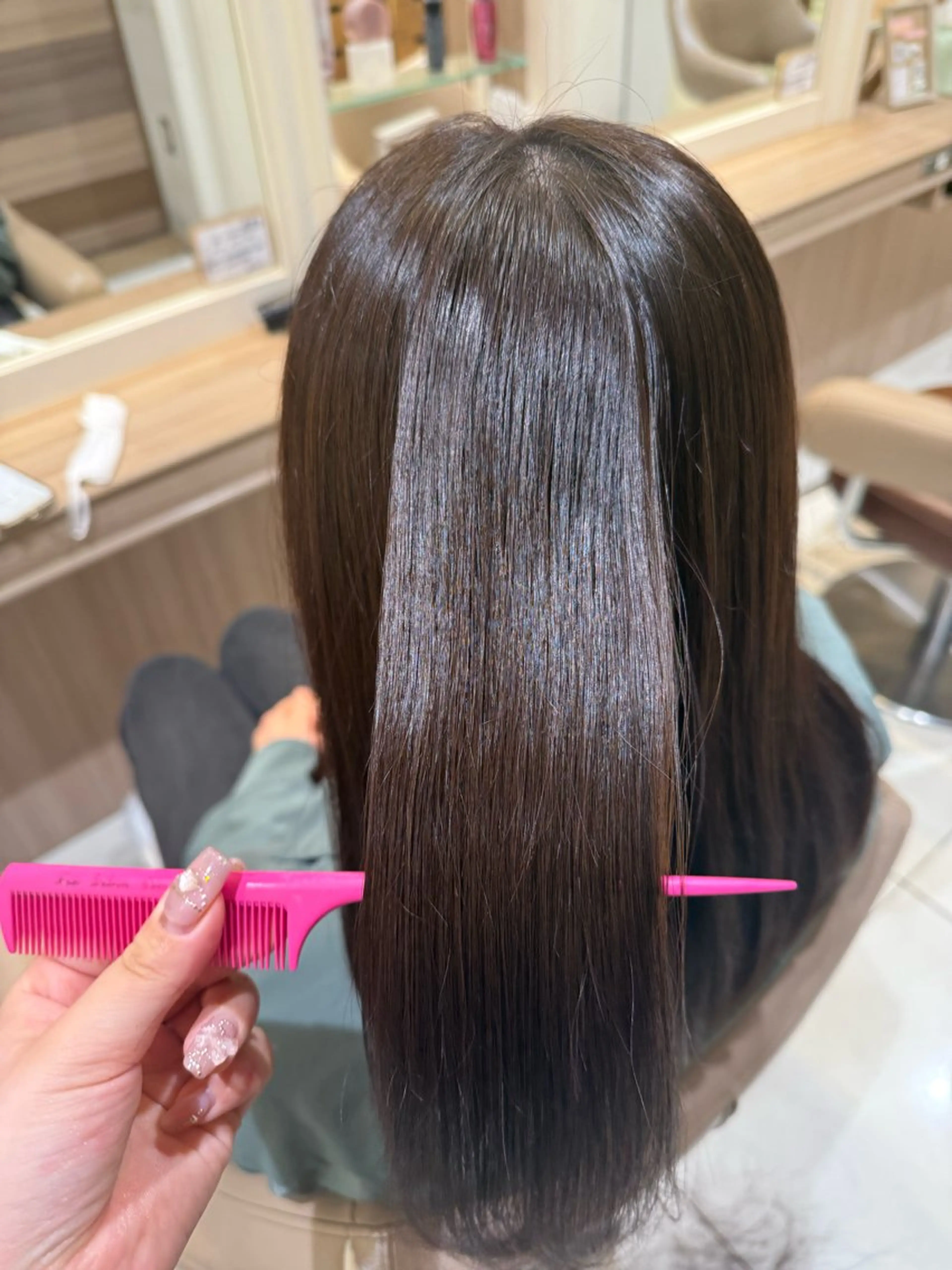 セミロング パーマ カット 縮毛矯正 トリートメント 韓国ヘアメイク🎀/ 縮毛矯正✨山本媛香のヘアスタイル