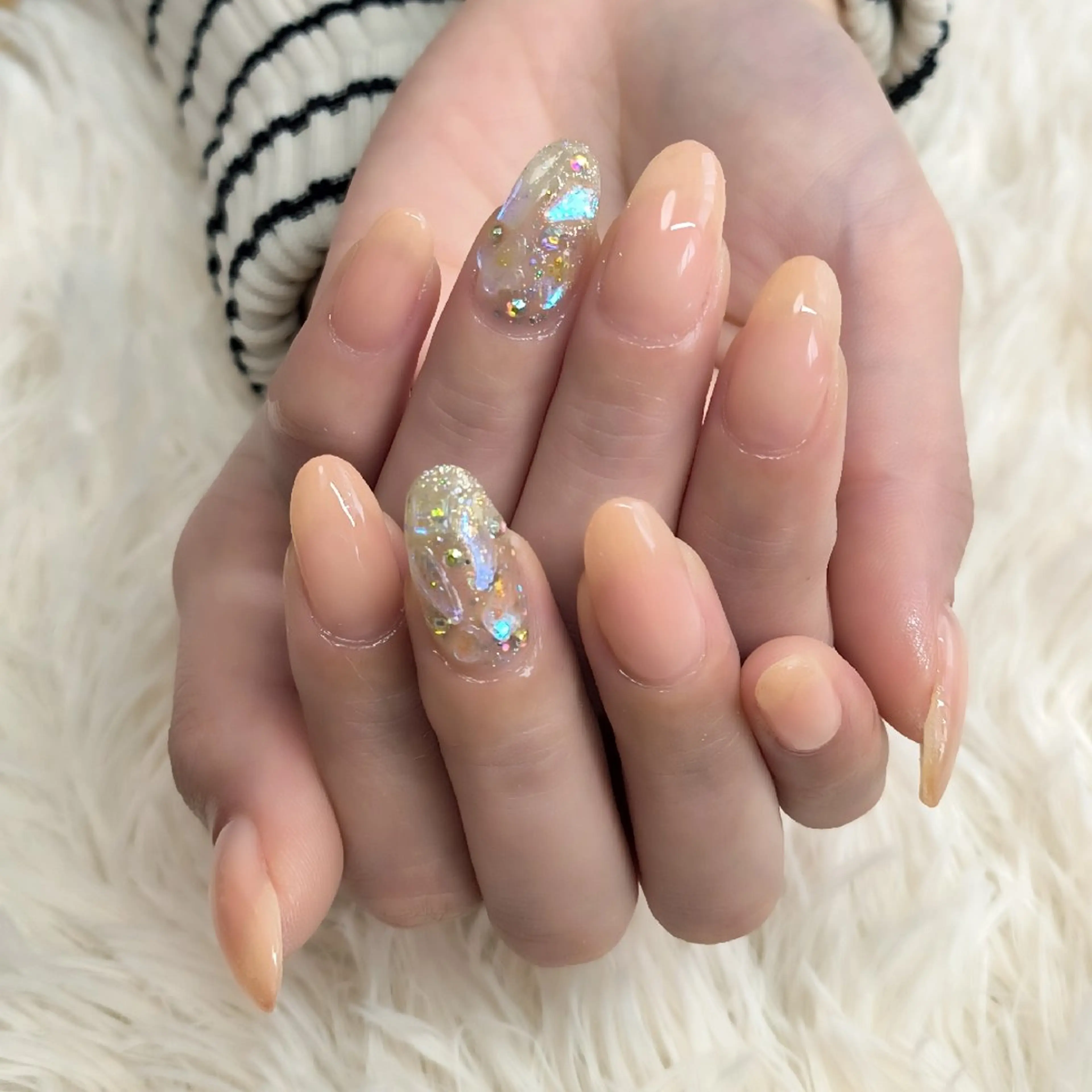 ネイル オフィスネイル シンプルネイル 春ネイル 島田 亜紀のネイルデザイン