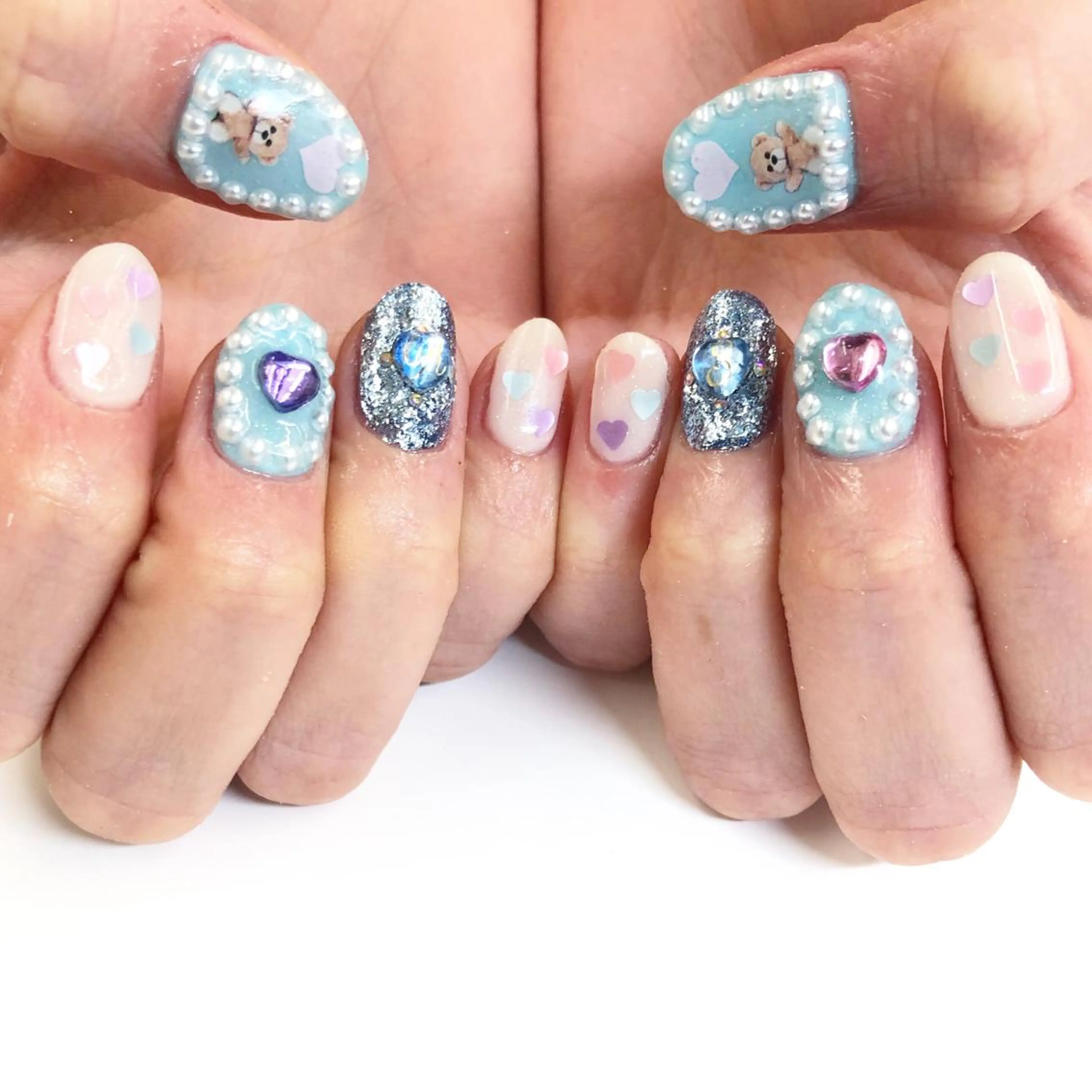 ネイル ハート ハンドネイル フットネイル Minami 🍓のネイルデザイン