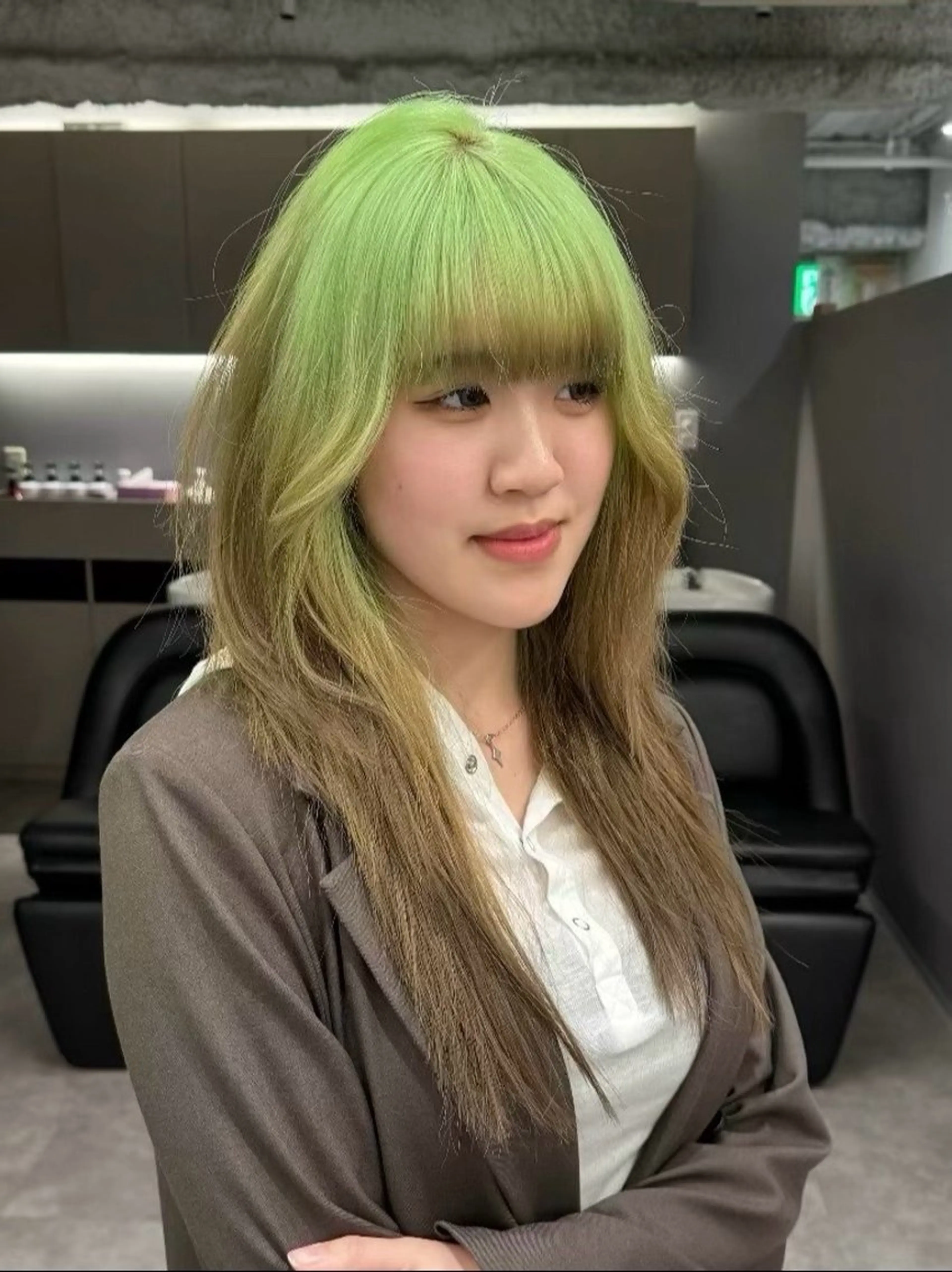 ロング ヘアカラー トリートメント ハイトーン/名古屋 Hinakiのヘアスタイル