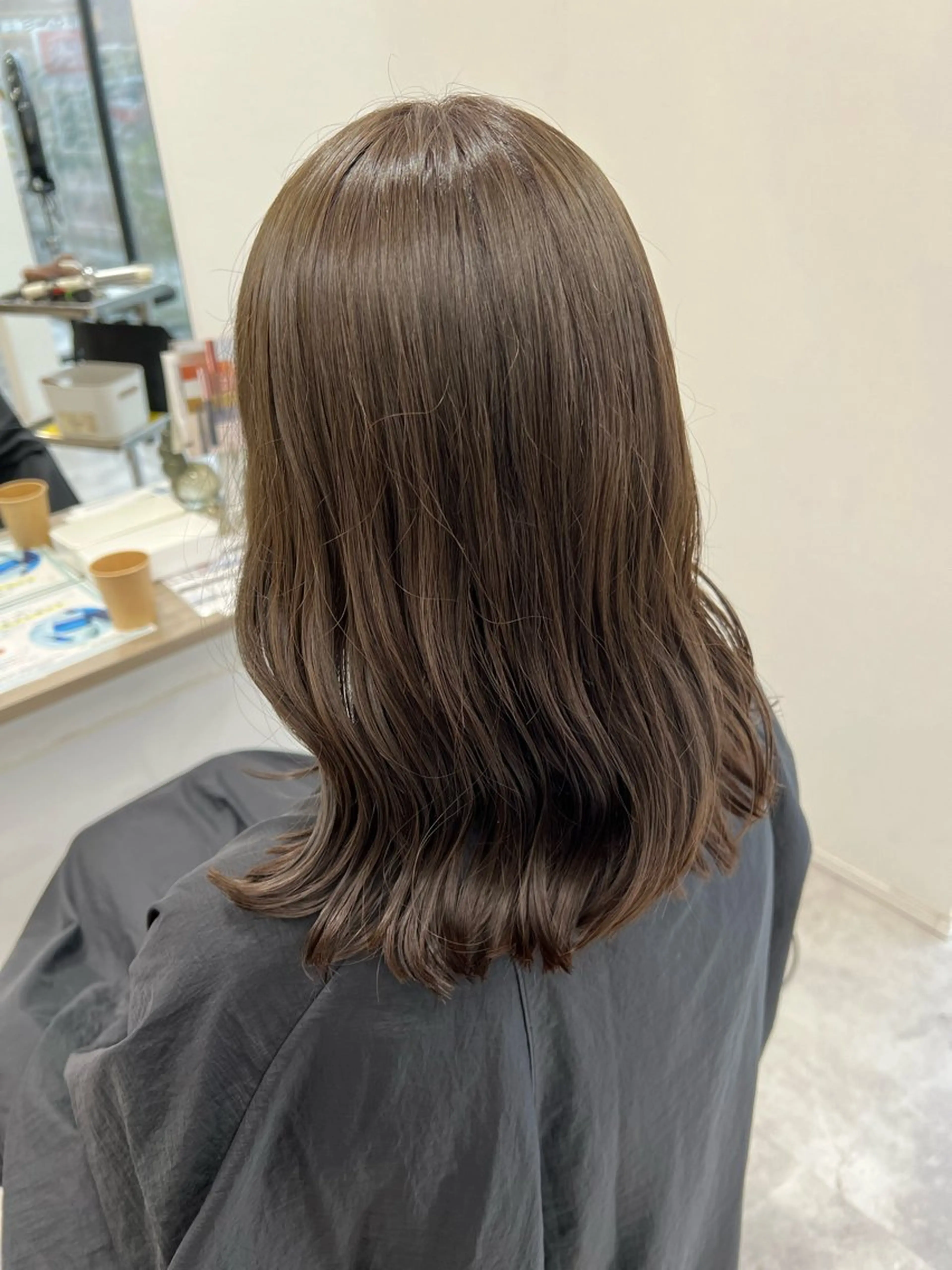 ミディアム カット ヘアカラー ヘッドスパ 透明感/レイヤー💎 髪質改善/希美のヘアスタイル