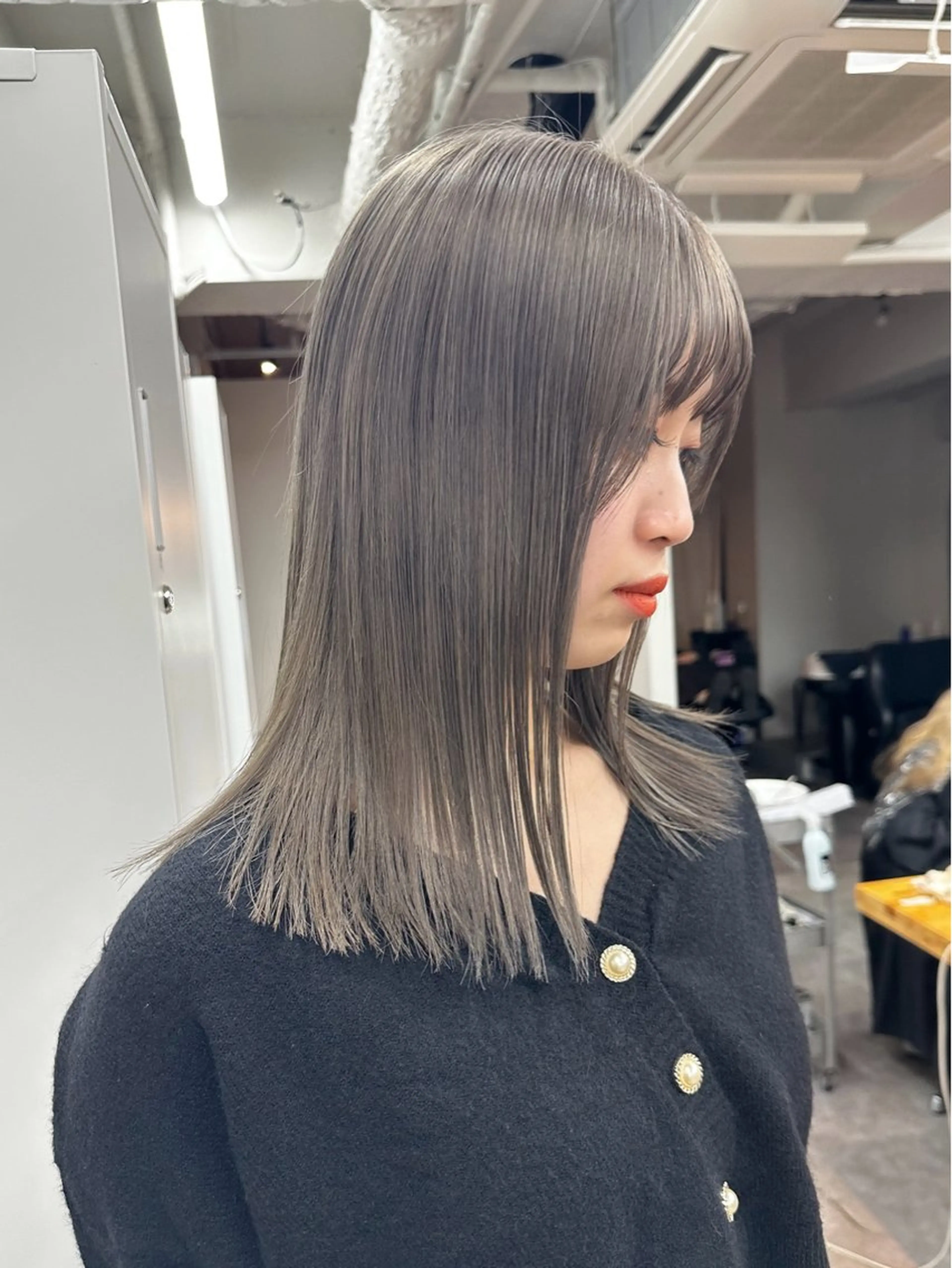 セミロング ミルクティーベージュ 💫HARUTOのヘアスタイル