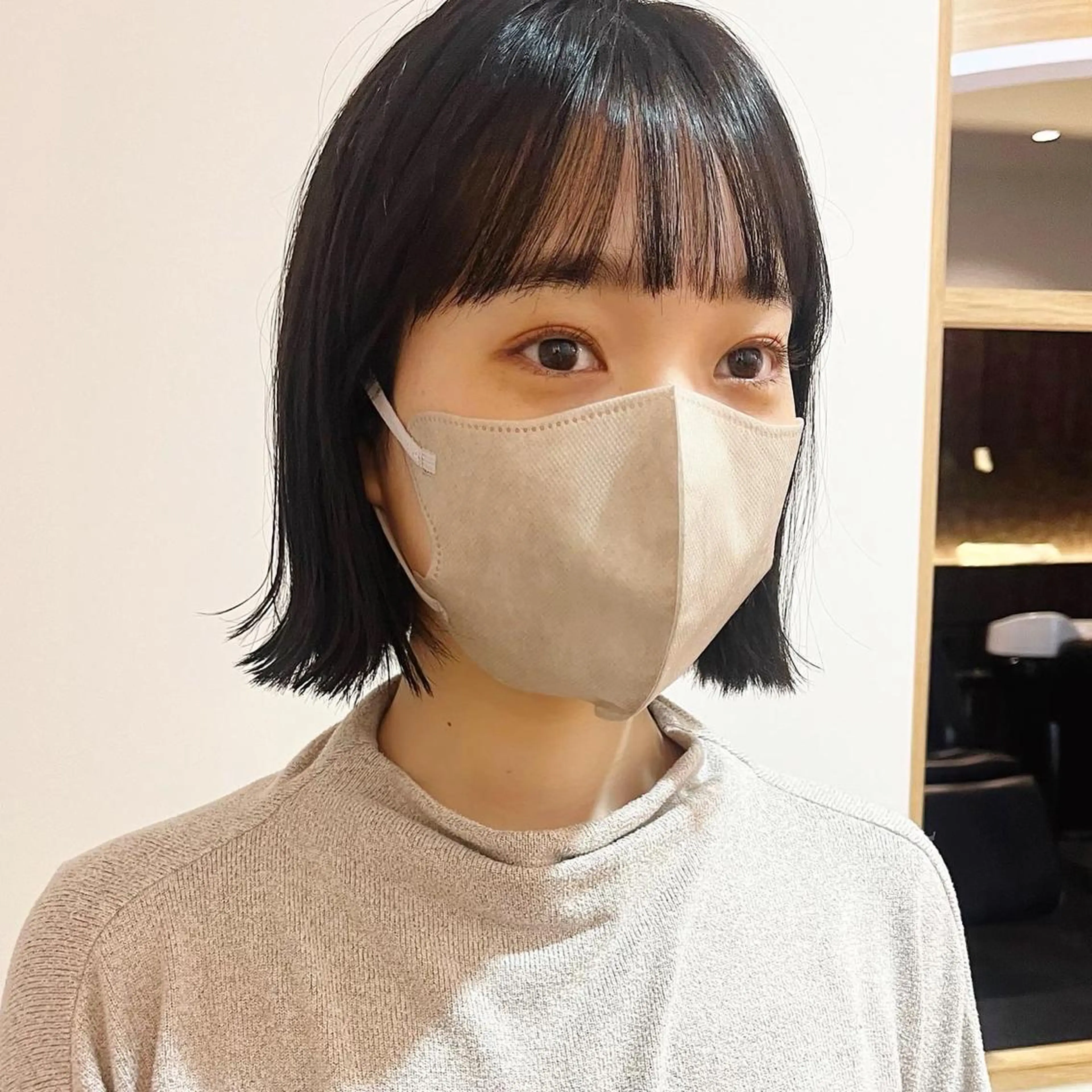 ミディアム カラー カット ヘアカラー トリートメント 🌱小顔ヘア/ボブ ミディアム/双葉🌱のヘアスタイル