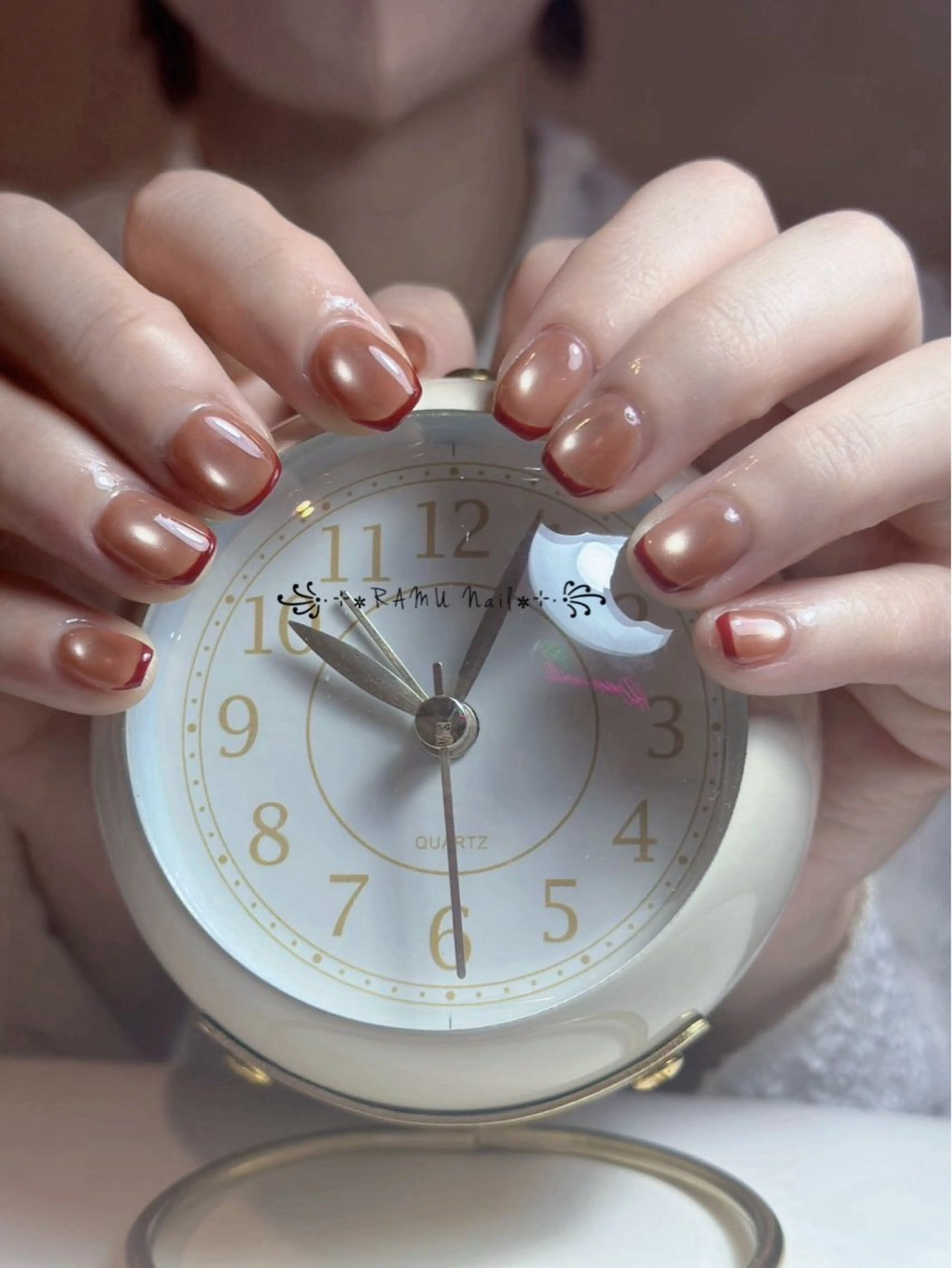 ネイル キラキラネイル マグネットネイル ミラーネイル ピンク 春ネイル ハンドネイル RAMU Nail 恵比寿店のネイルデザイン