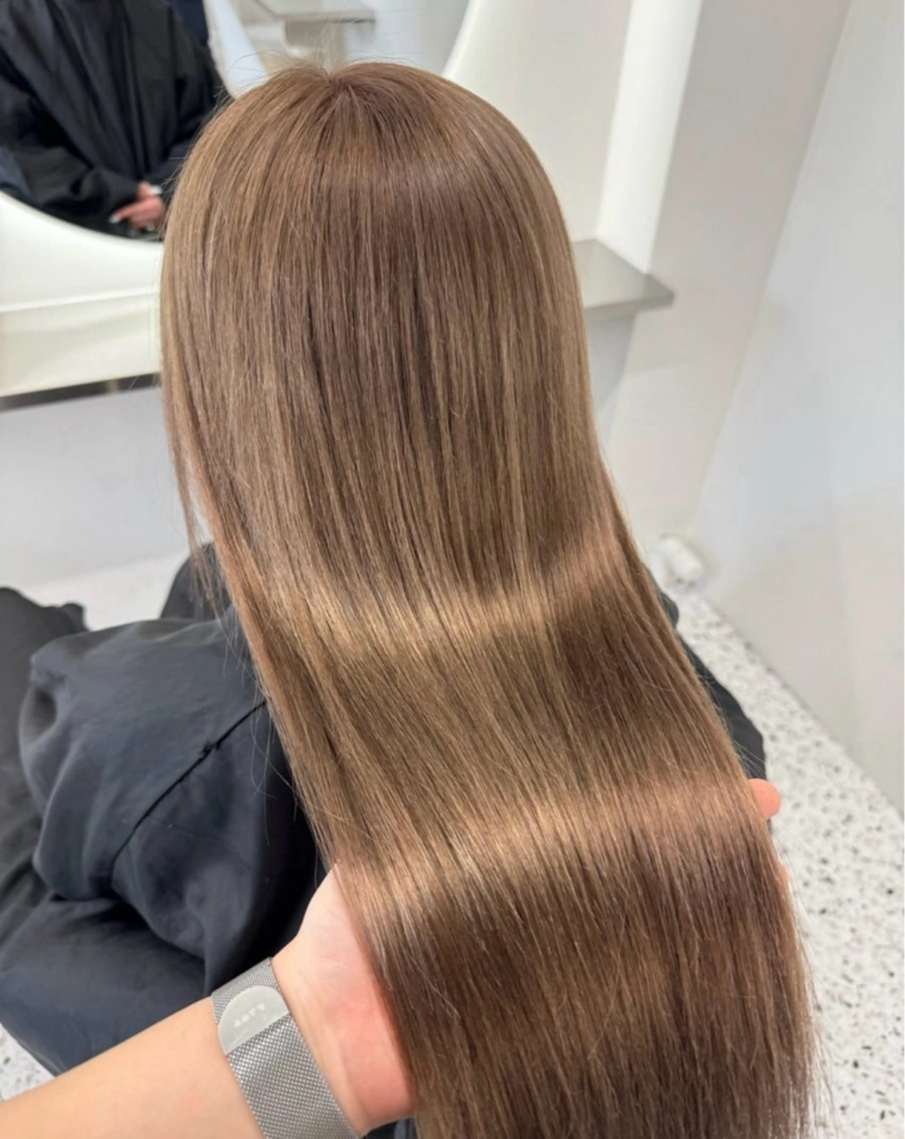 ロング カラー ヘアアレンジ ベージュカラー ヘーゼル 銀座terrace所属・🫧透明感／艶カラー 🫧Ryuseiのヘアスタイル