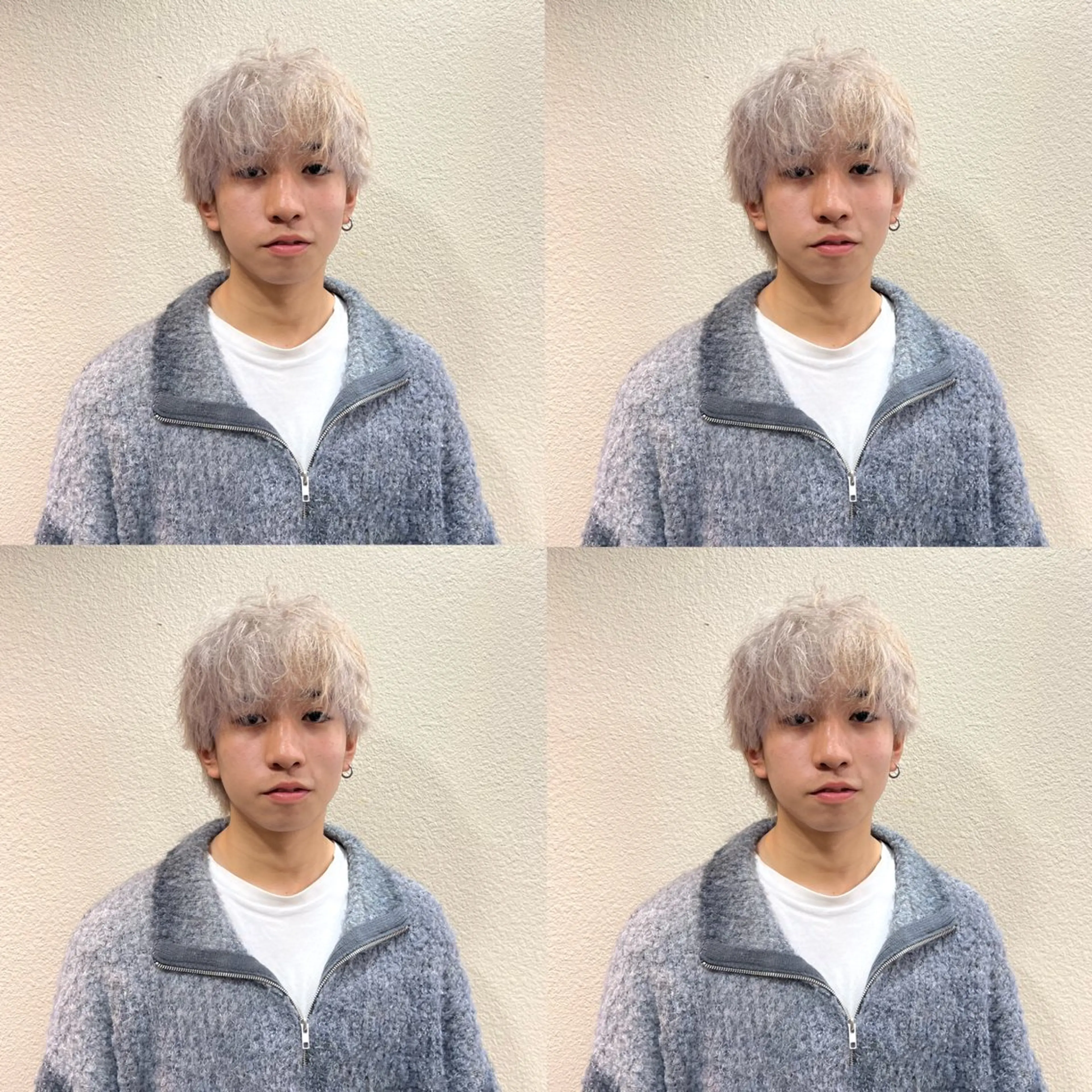 ショート カラー メンズ メンズブリーチ メンズハイトーン ベージュカラー ブリーチ ハイトーンカラー 茅ヶ崎パーマ特化/ スパイラル/ハルキのヘアスタイル