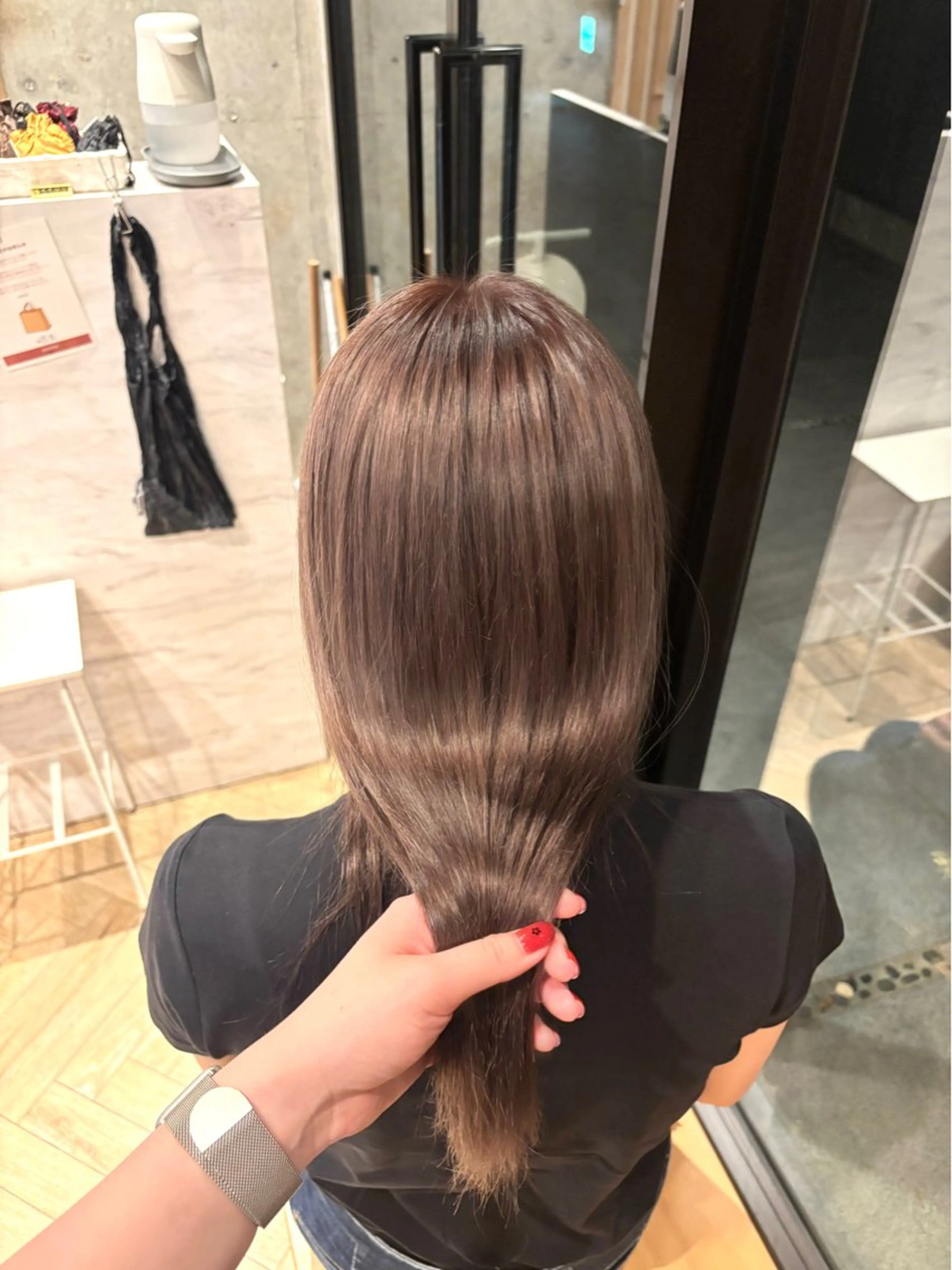 セミロング ヘアカラー トリートメント 透明感カラー🤎/ ツヤカラー/さくらのヘアスタイル