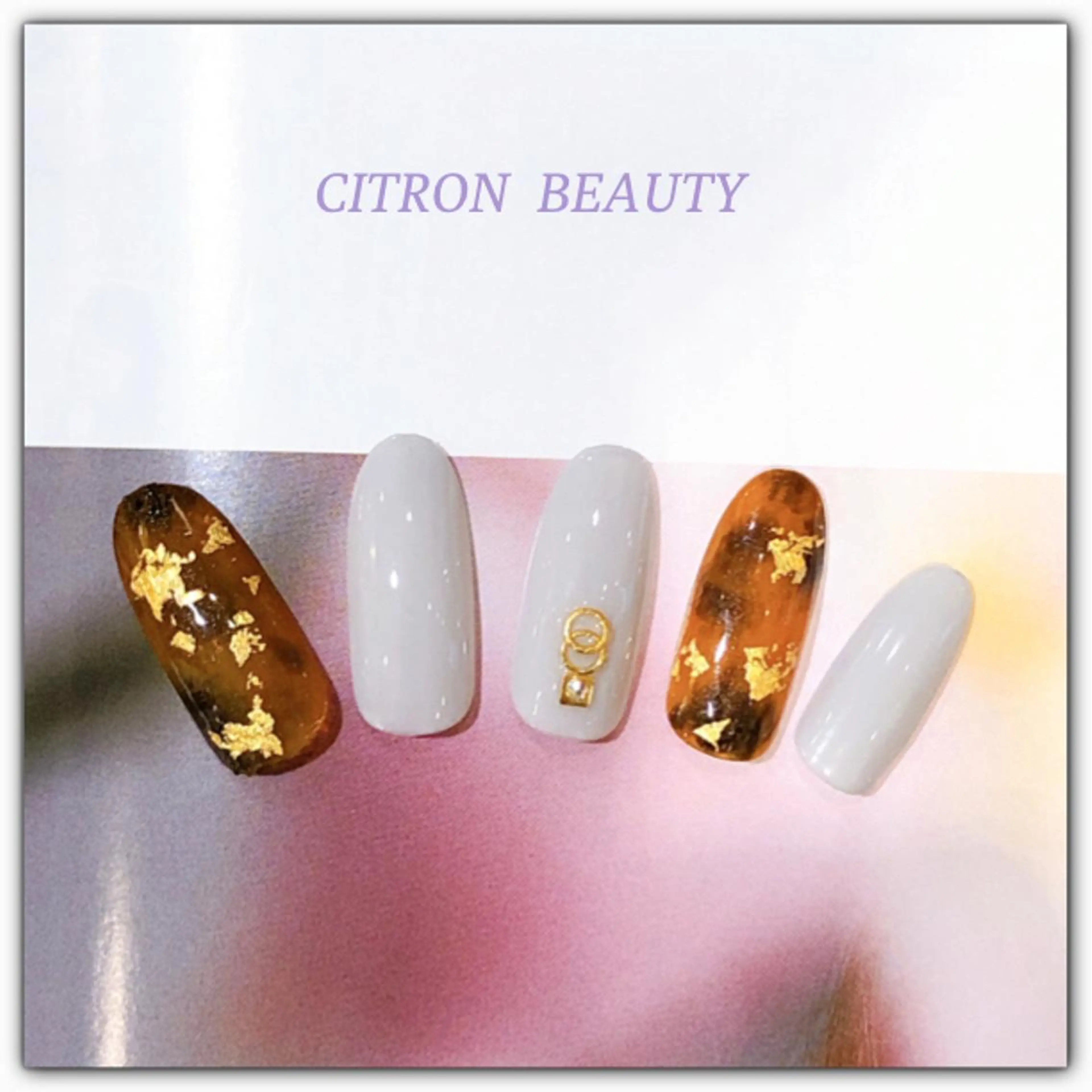 ネイル べっ甲ネイル CITRON NAIL💅練習生のネイルデザイン