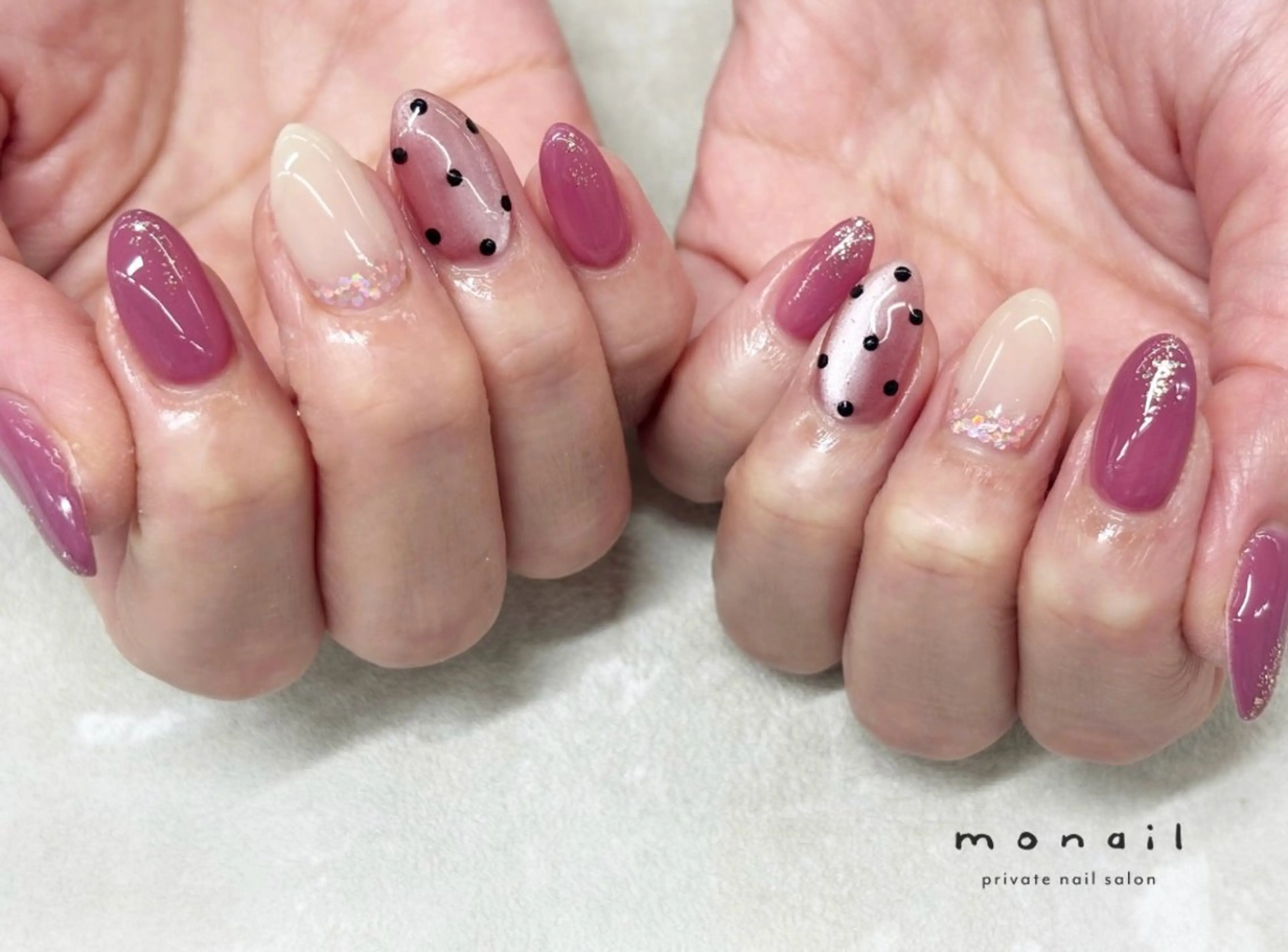 ネイル ドット ハンドネイル private  nail monail所属・nail salon monailのネイルデザイン