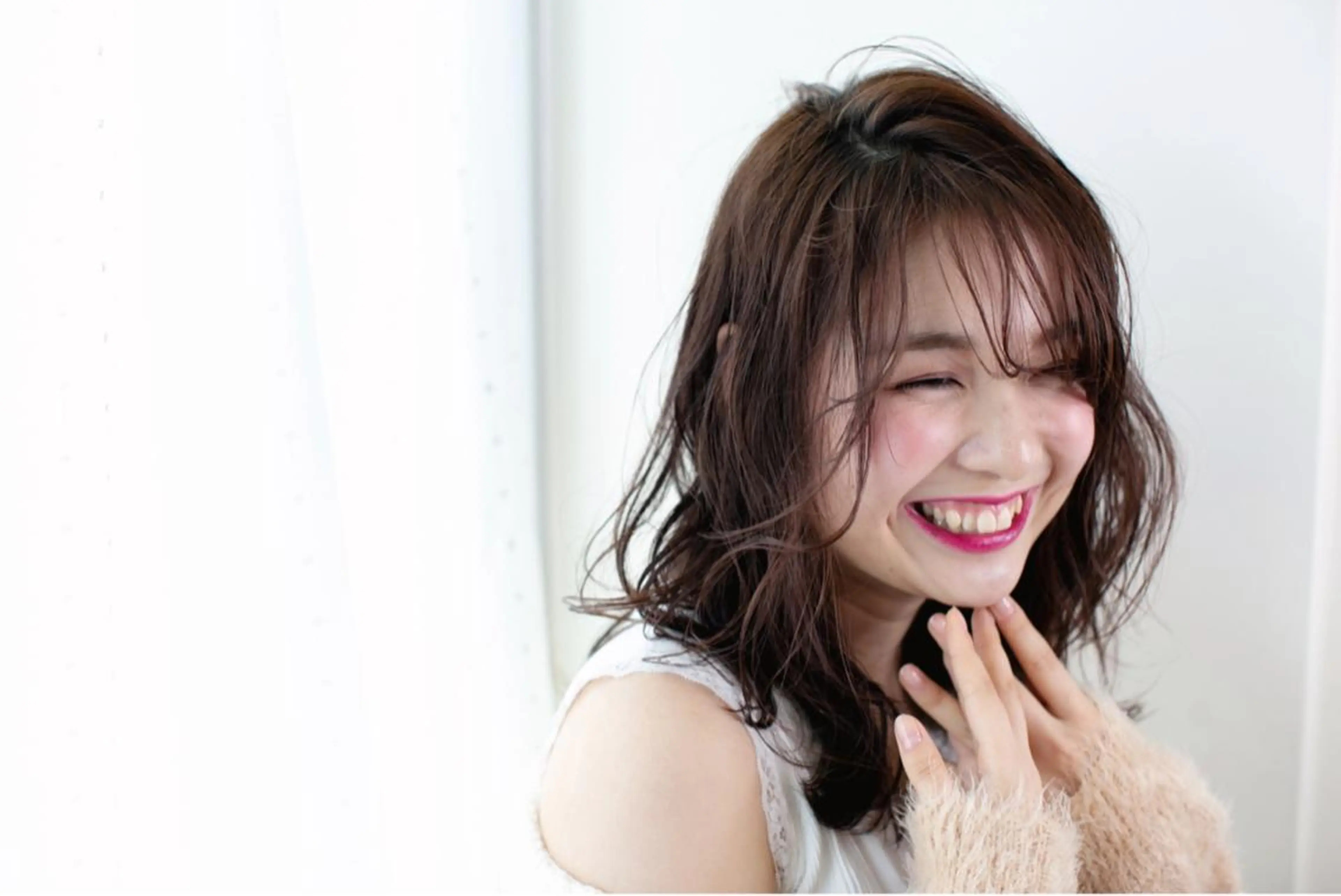 セミロング カラー カット ヘアカラー トリートメント ボブウルフ／ボブ Satsuki【名駅のヘアスタイル