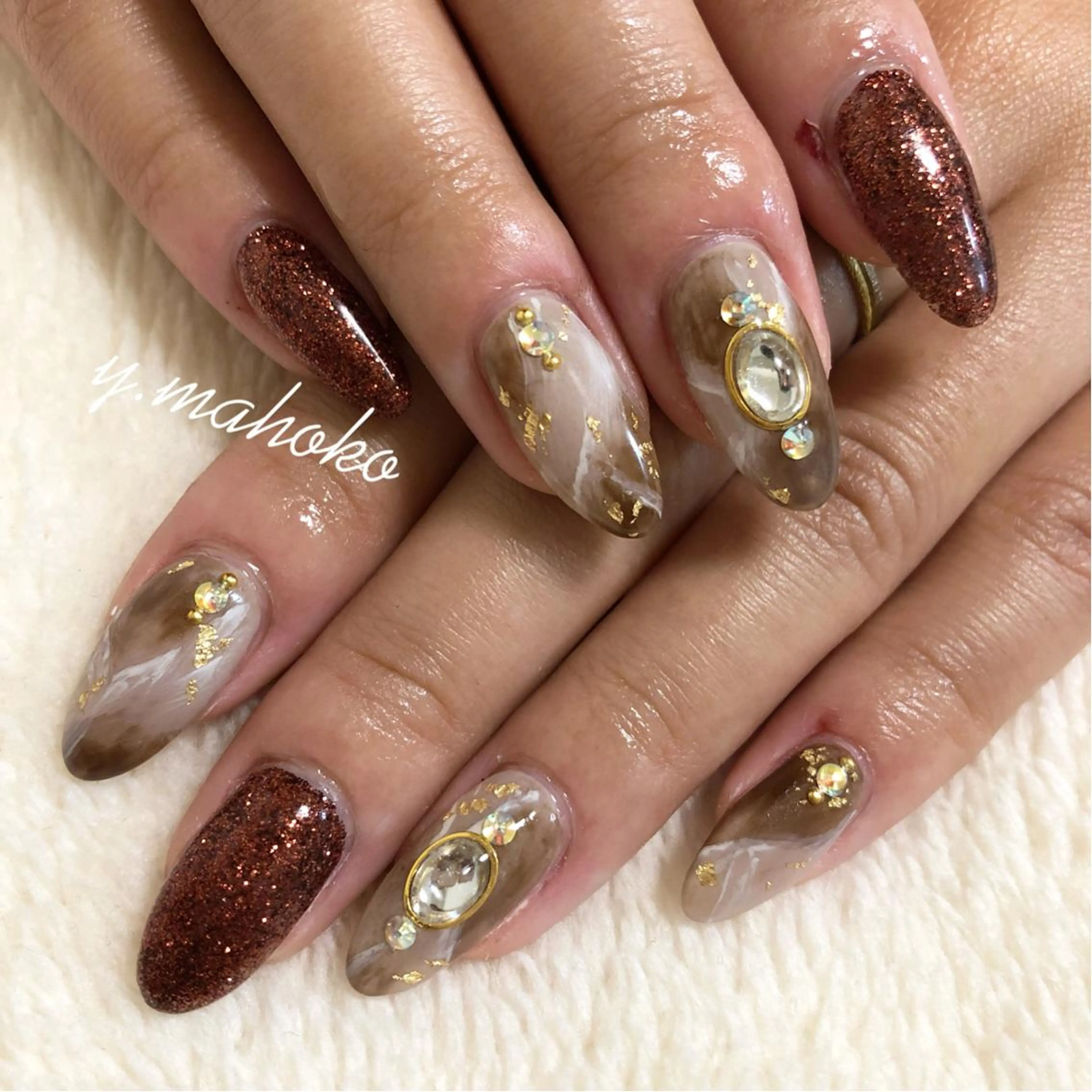ネイル ハンドネイル She nail studio 原宿所属・パラジェル有/ スカルプ/mahoのネイルデザイン