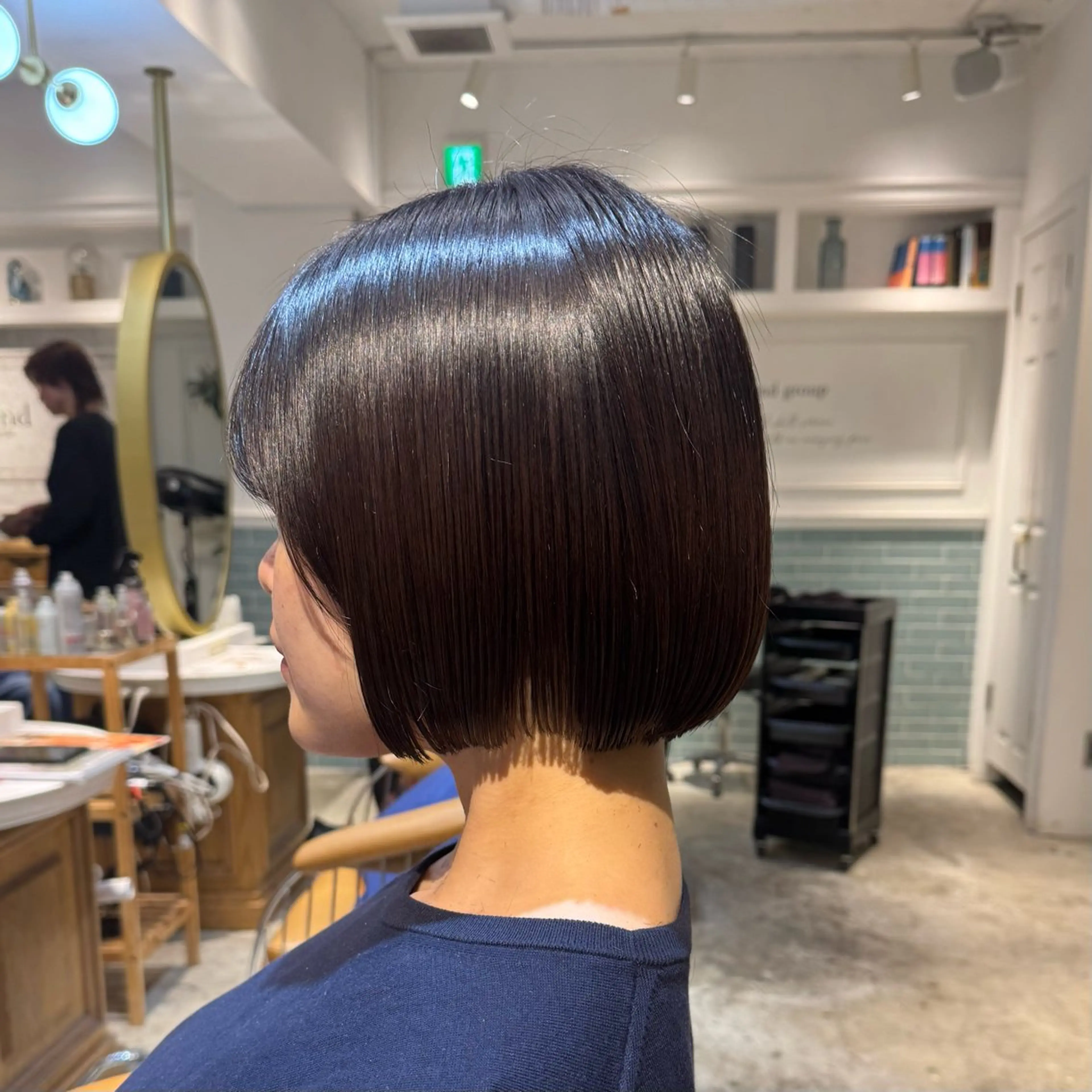 ミディアム ボブ 髪質改善 縮毛矯正 カット ヘアカラー トリートメント ヘアセット 髪質改善/ボブ /韓国/erikoのヘアスタイル