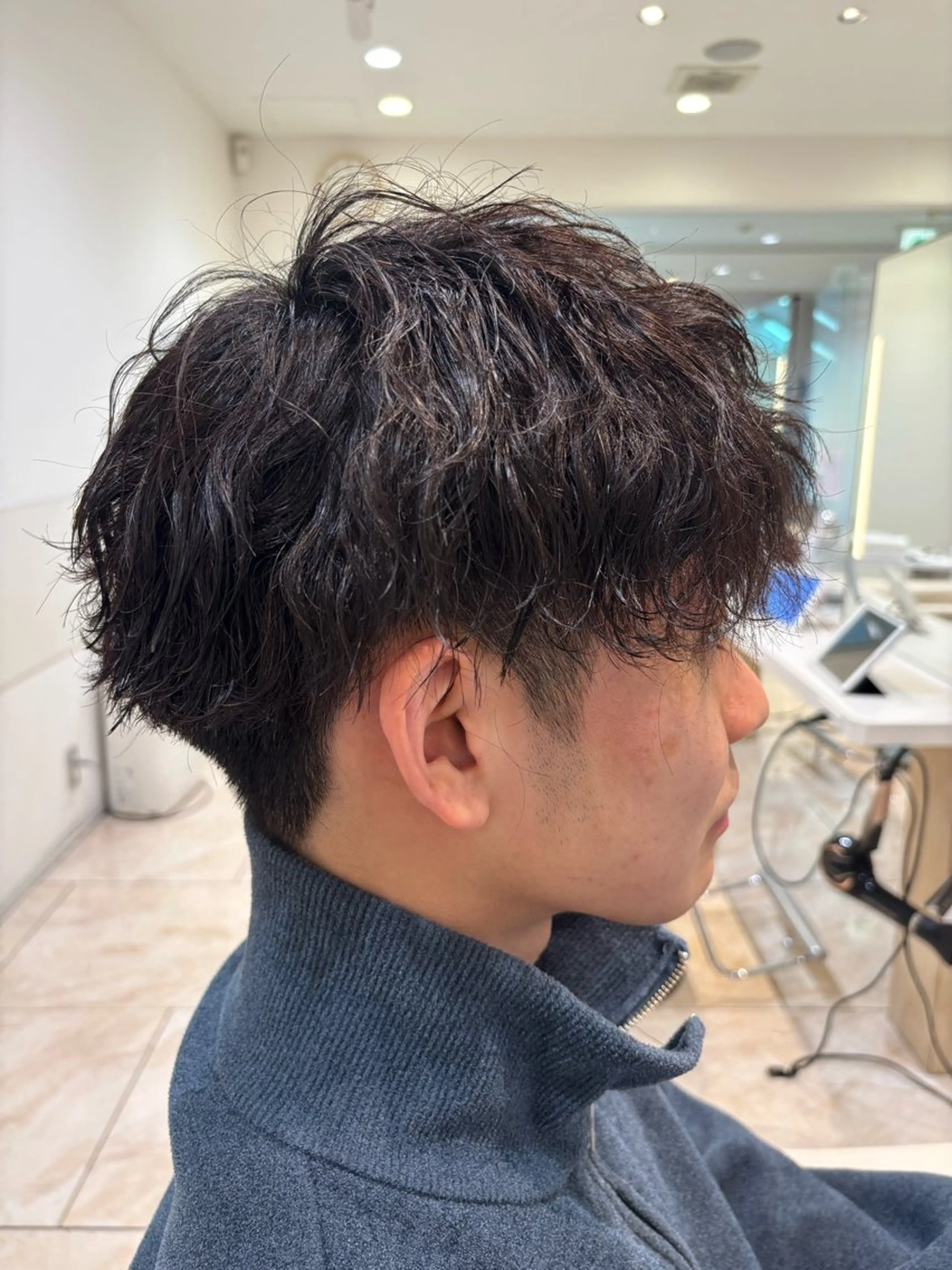 パーマ メンズ カット パーマ 髪質改善 /トリート メント/柏木結太のヘアスタイル