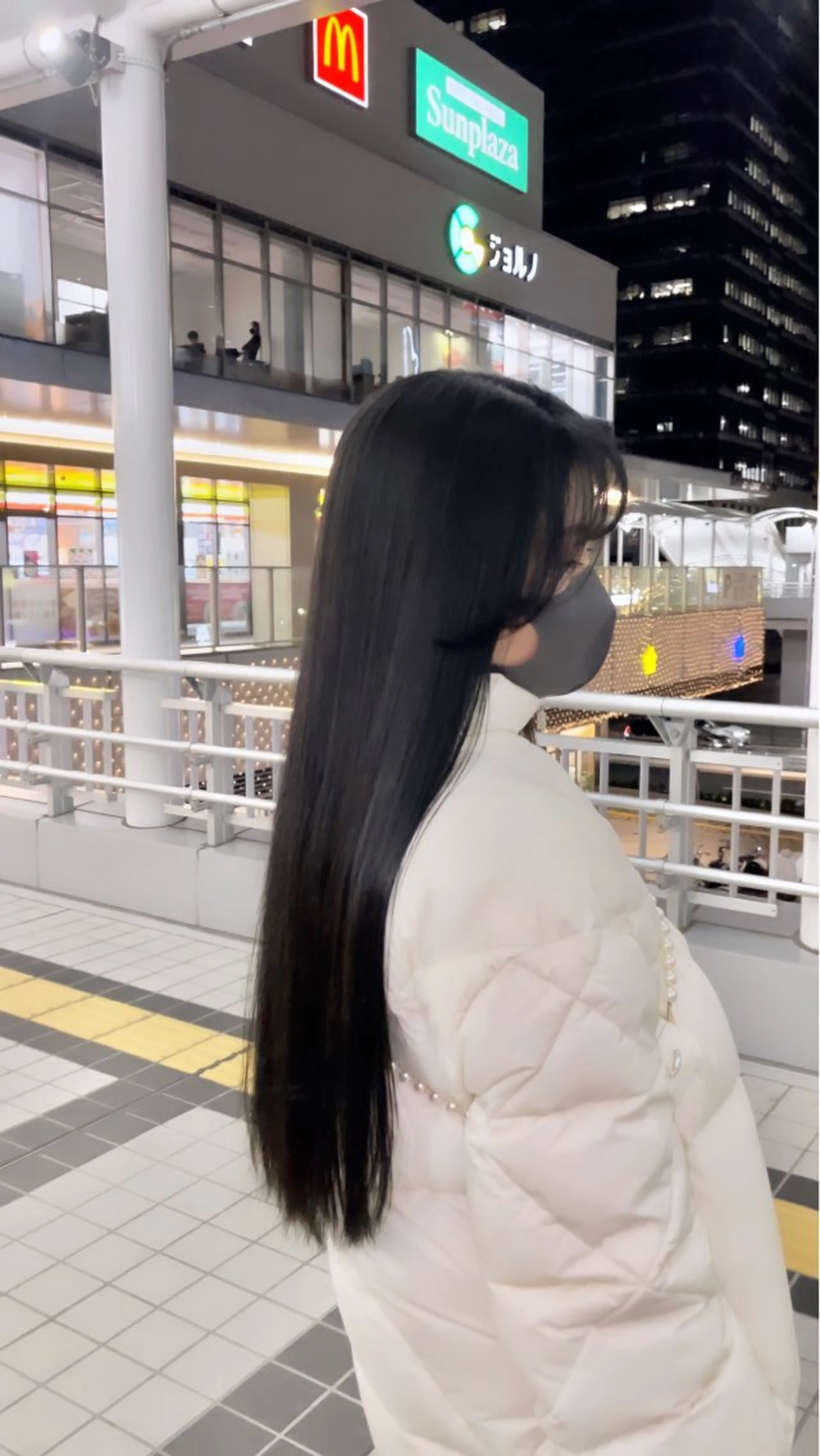 ロング カラー 黒髪 ブルーカラー ブルーブラック 髪質改善 髪質改善縮毛矯正 💍谷口克也のヘアスタイル