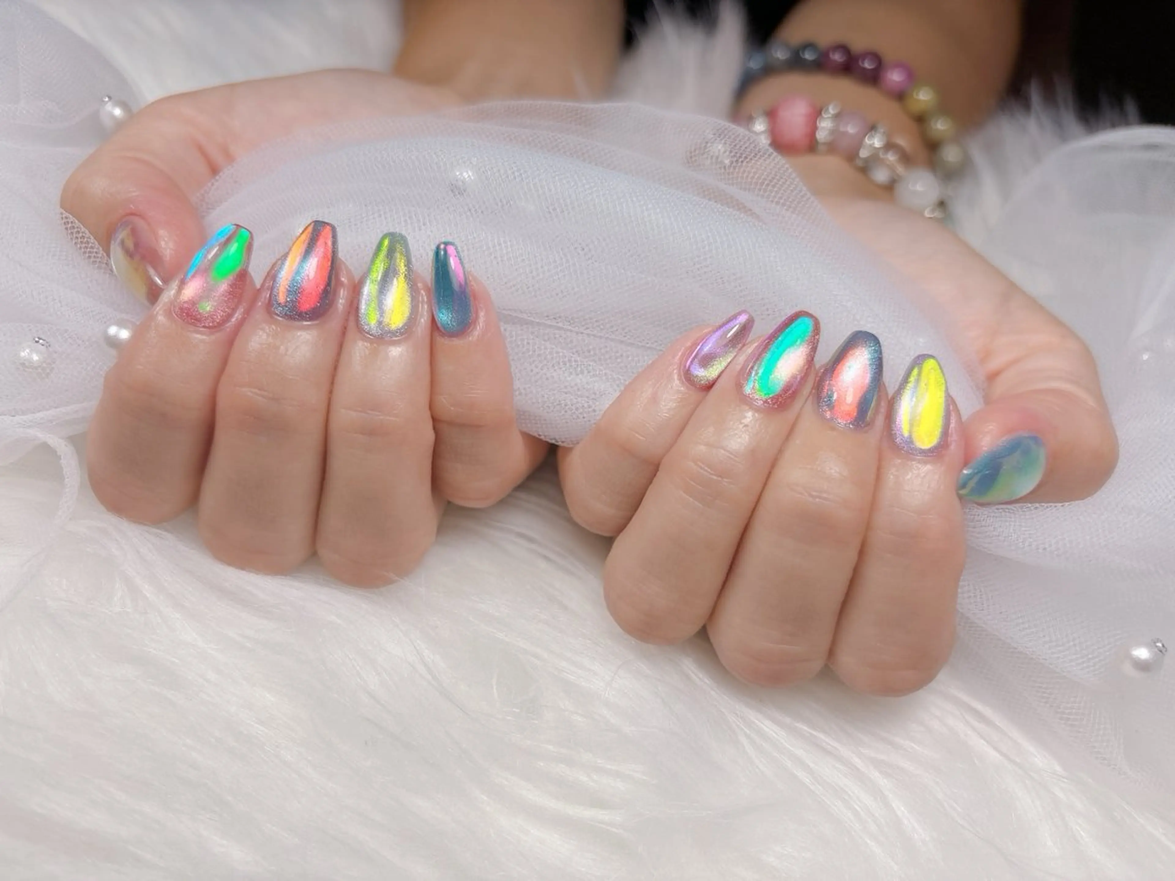 ネイル オーロラネイル 🌟Pikarin Nail🌟のネイルデザイン