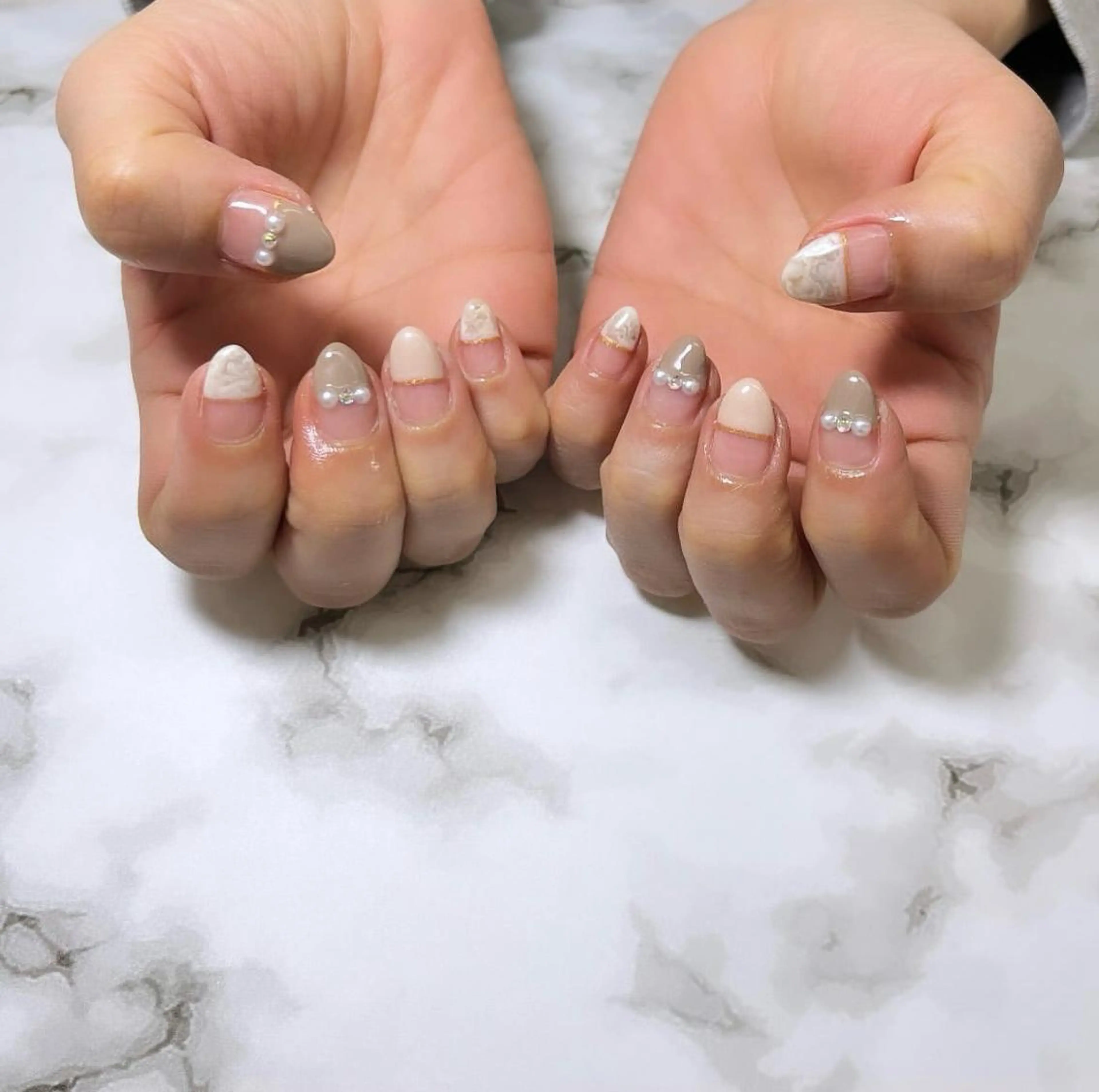 ハンド&フットネイルセット🤍の写真