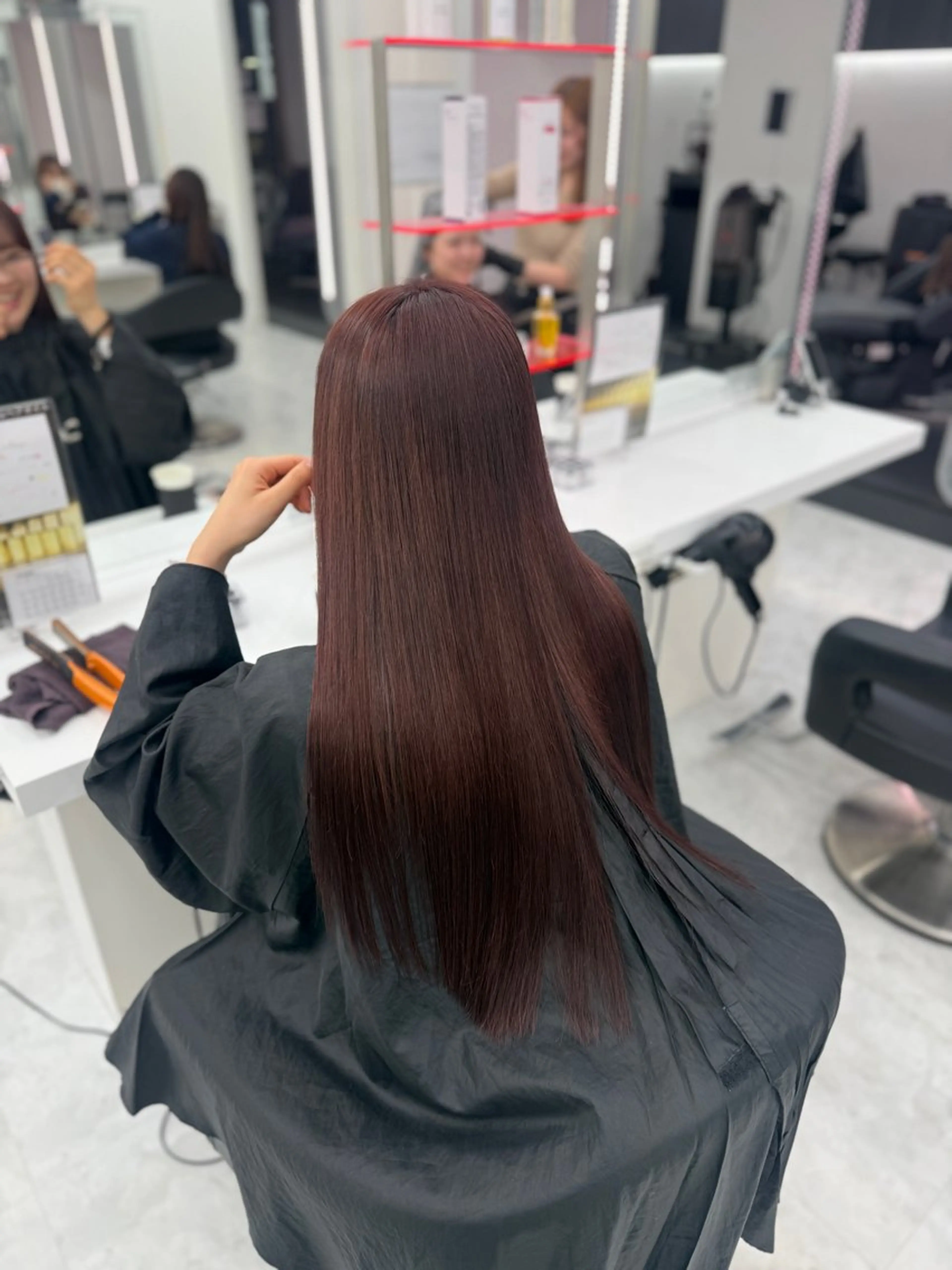 ロング カラー ヘアアレンジ ブラウンカラー チョコレートブラウン カット ヘアカラー トリートメント ヘアセット 🎀Girly艶髪カ ラー🎀Harukaのヘアスタイル