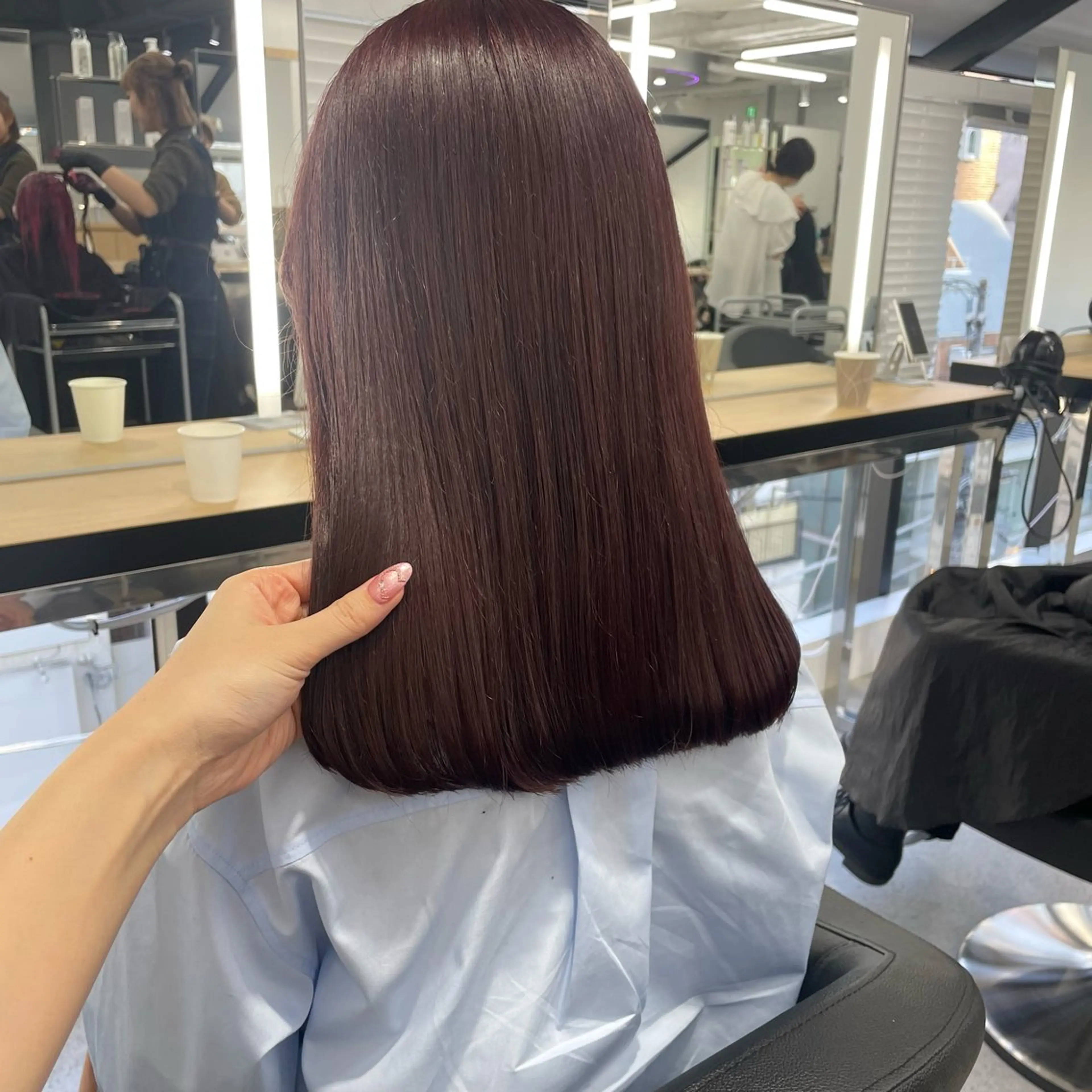 ミディアム ヘアカラー 盛れる暖色🎀ガーリ ーヘア🎀きっかのヘアスタイル