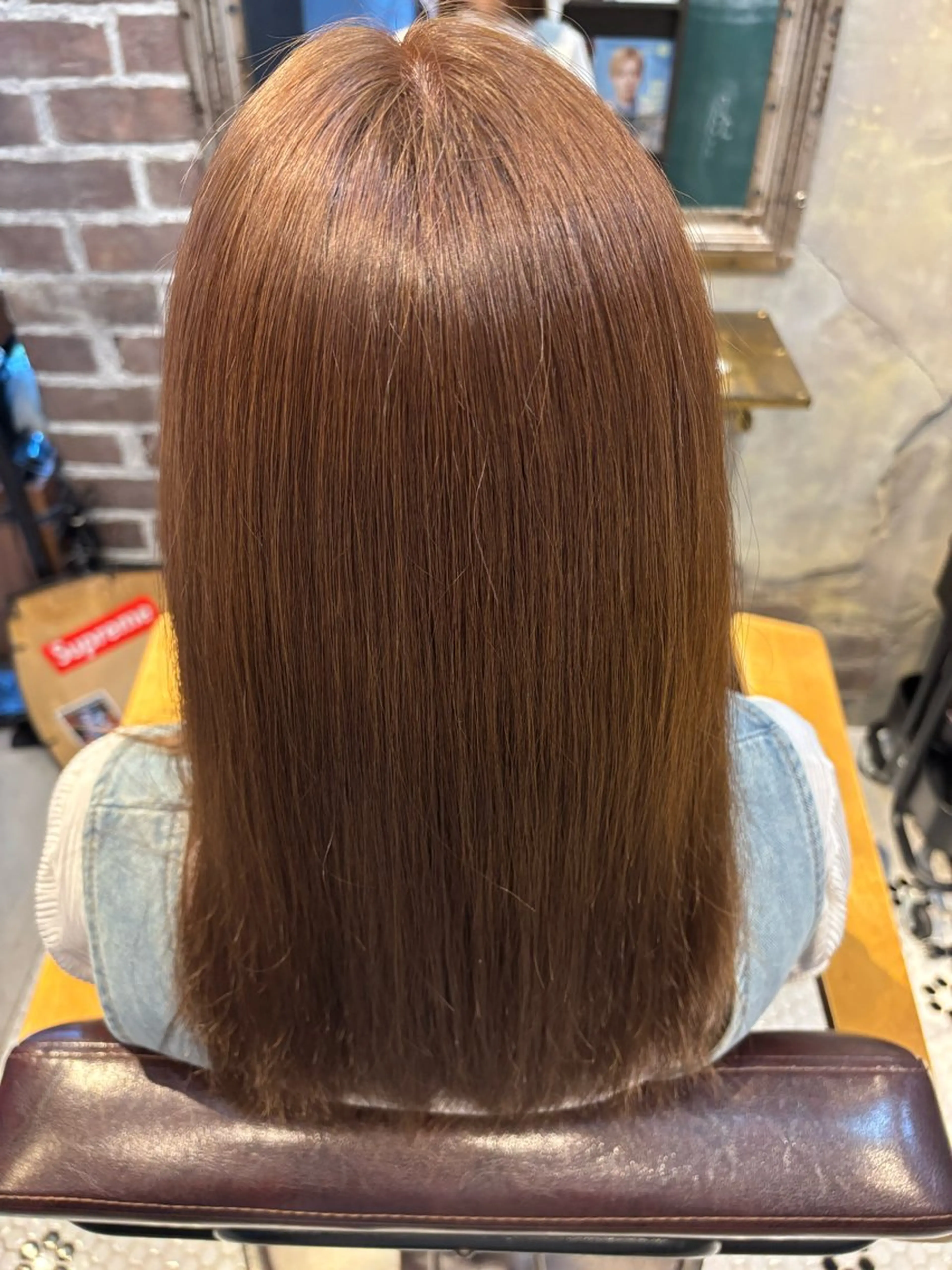 ロング カラー ブラウンカラー オリーブブラウン 神代 優生のヘアスタイル