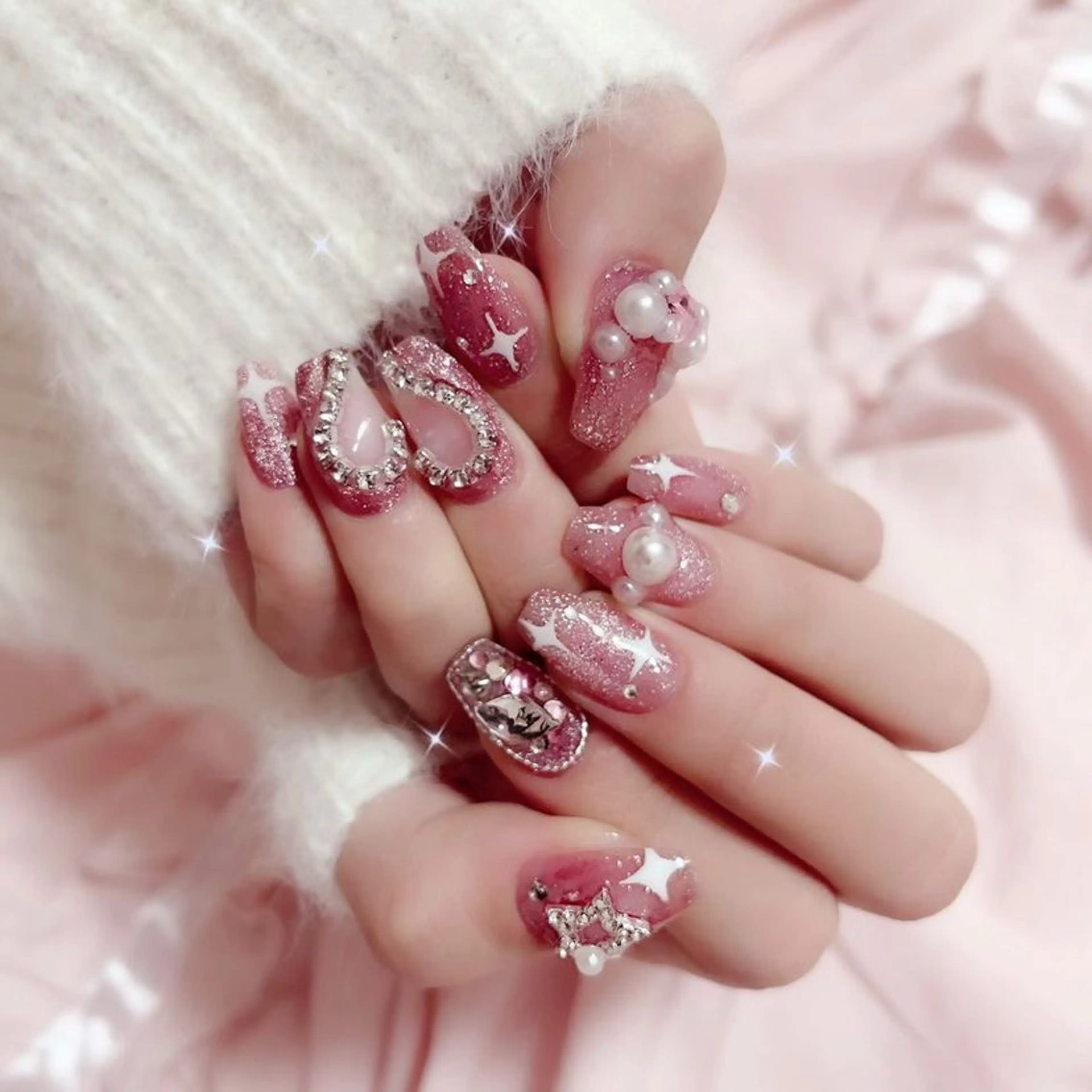 成人式限定メニュー❤️‍🔥アートし放題90分✨持ち込みok✨500種類以上のパーツ込みの写真