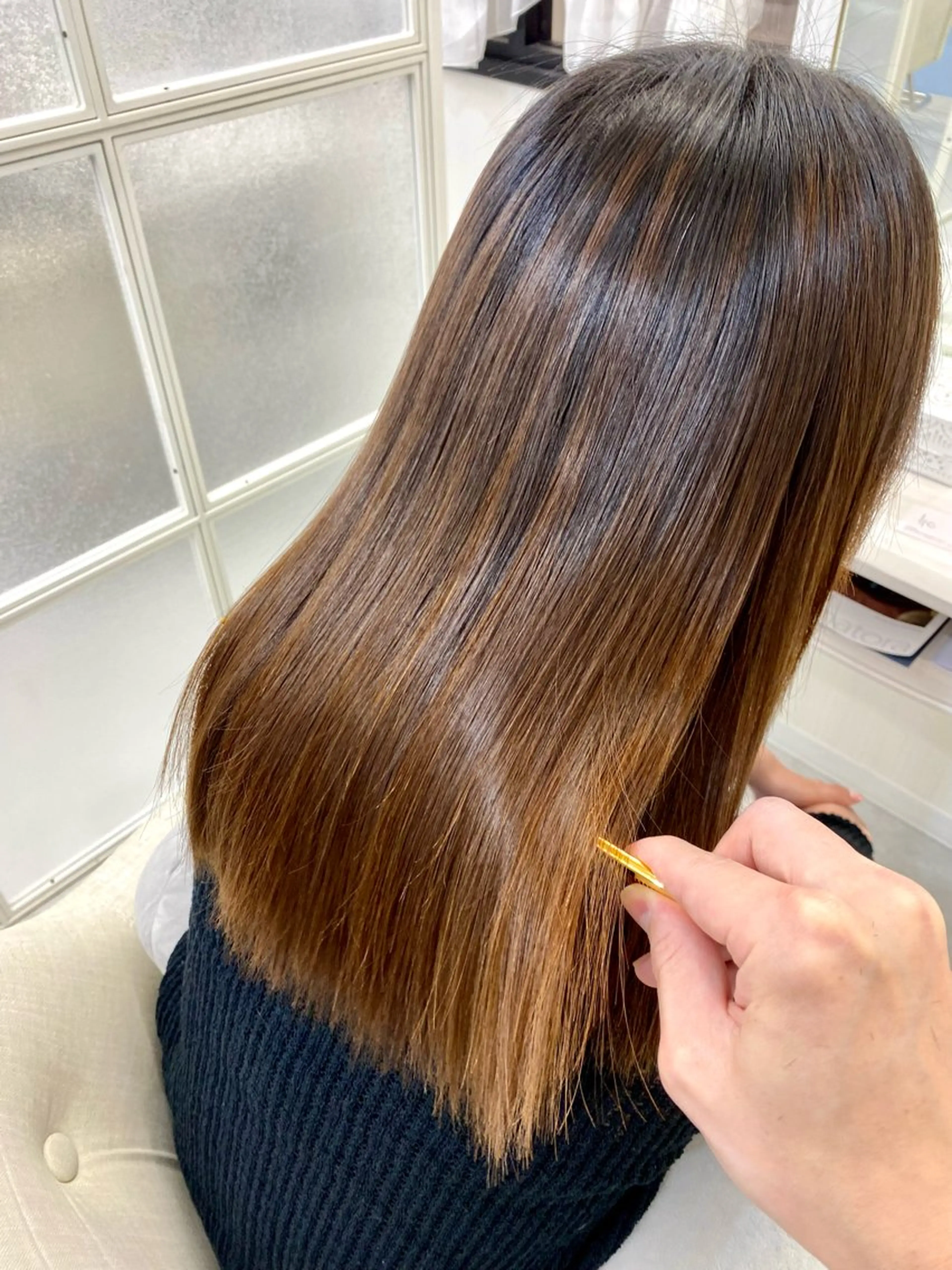 セミロング 縮毛矯正 トリートメント 【乾かすだけで革命】 早矢仕正志のヘアスタイル