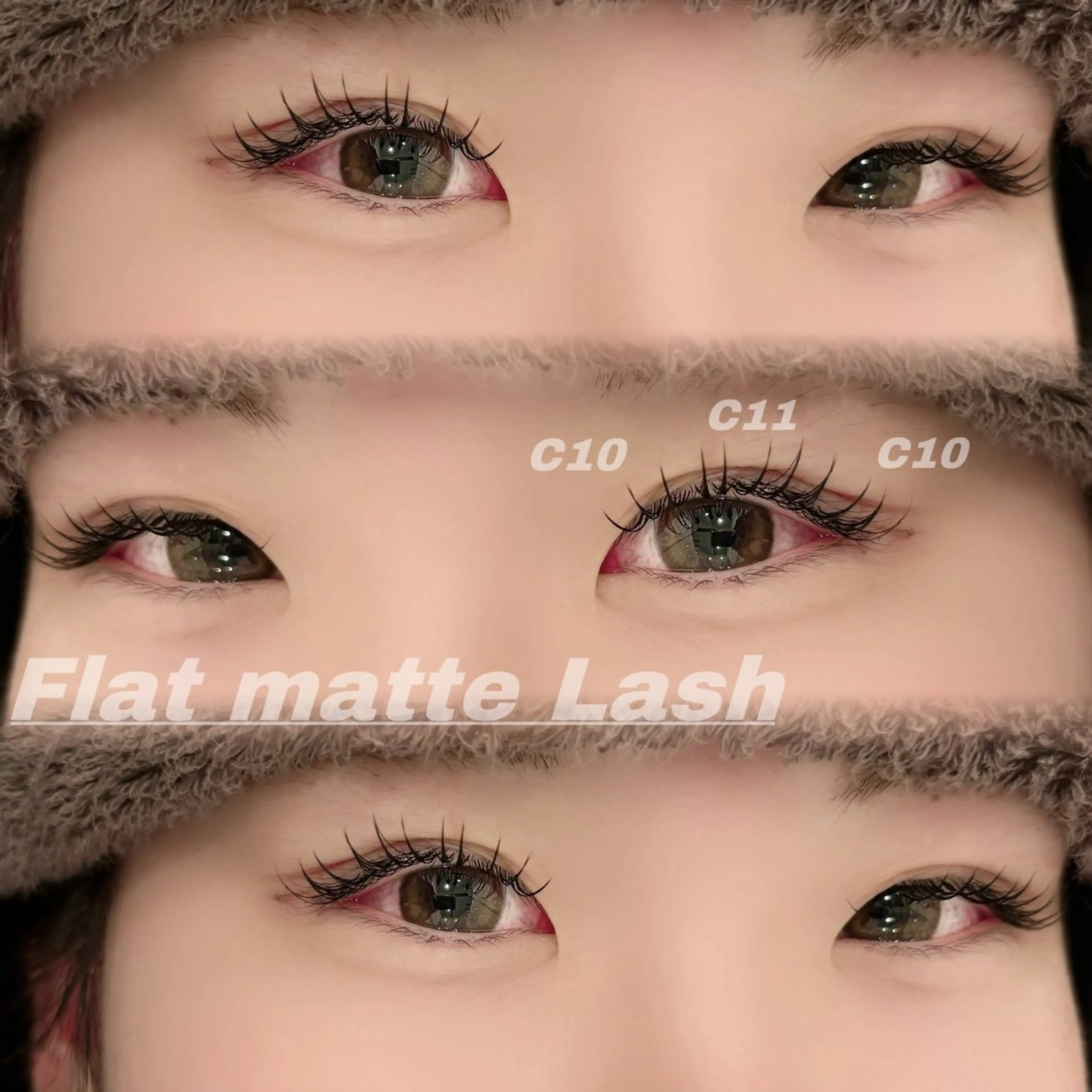 マツエク・マツパ 束感まつ毛 Cカール フラットラッシュ Eye ELSA lash栄店の眉毛・アイブロウイメージ
