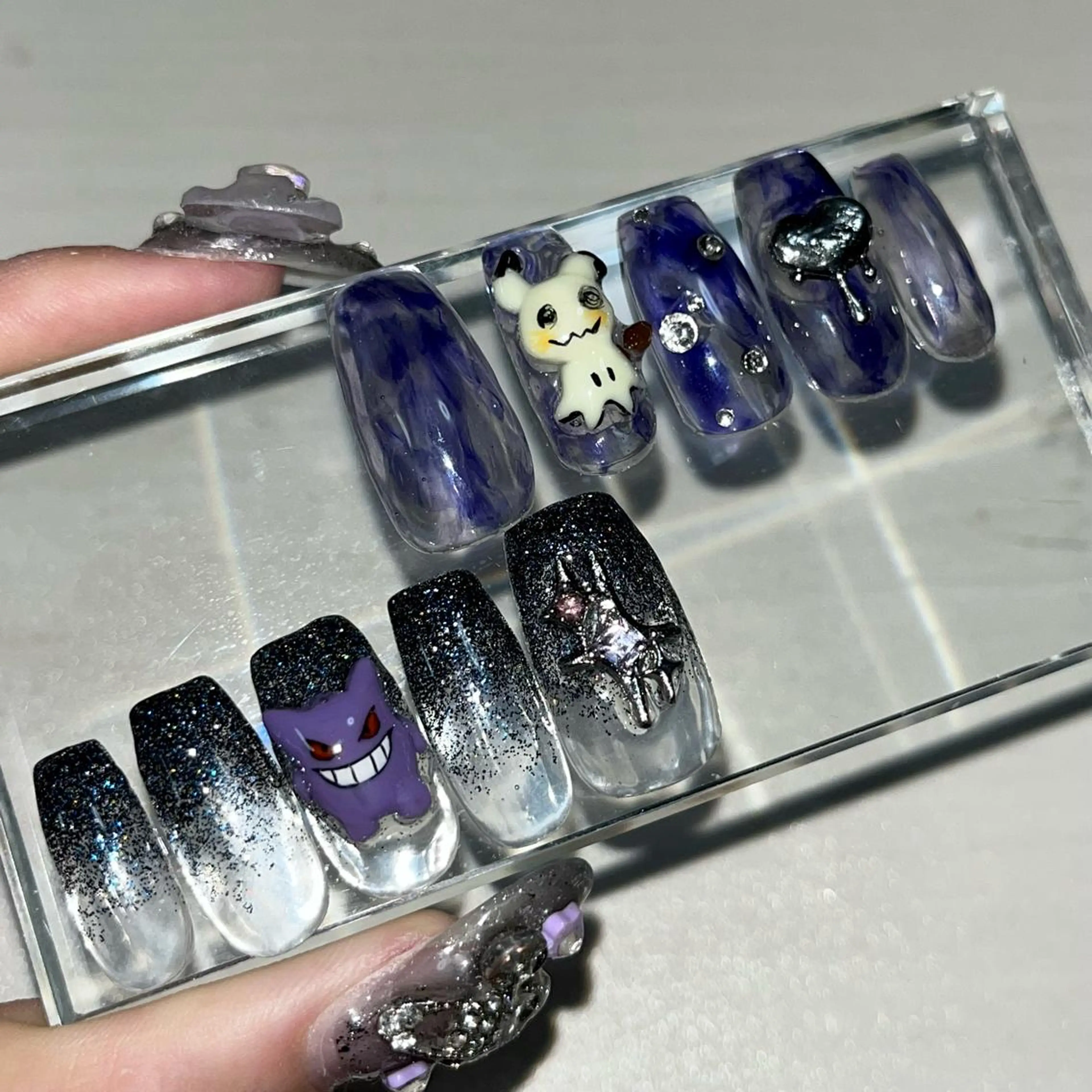 ネイル アートネイル キラキラネイル 韓国ネイル ラメ(グリッター) ロングネイル 🐕‍🦺Yappy 💗A-tanのネイルデザイン