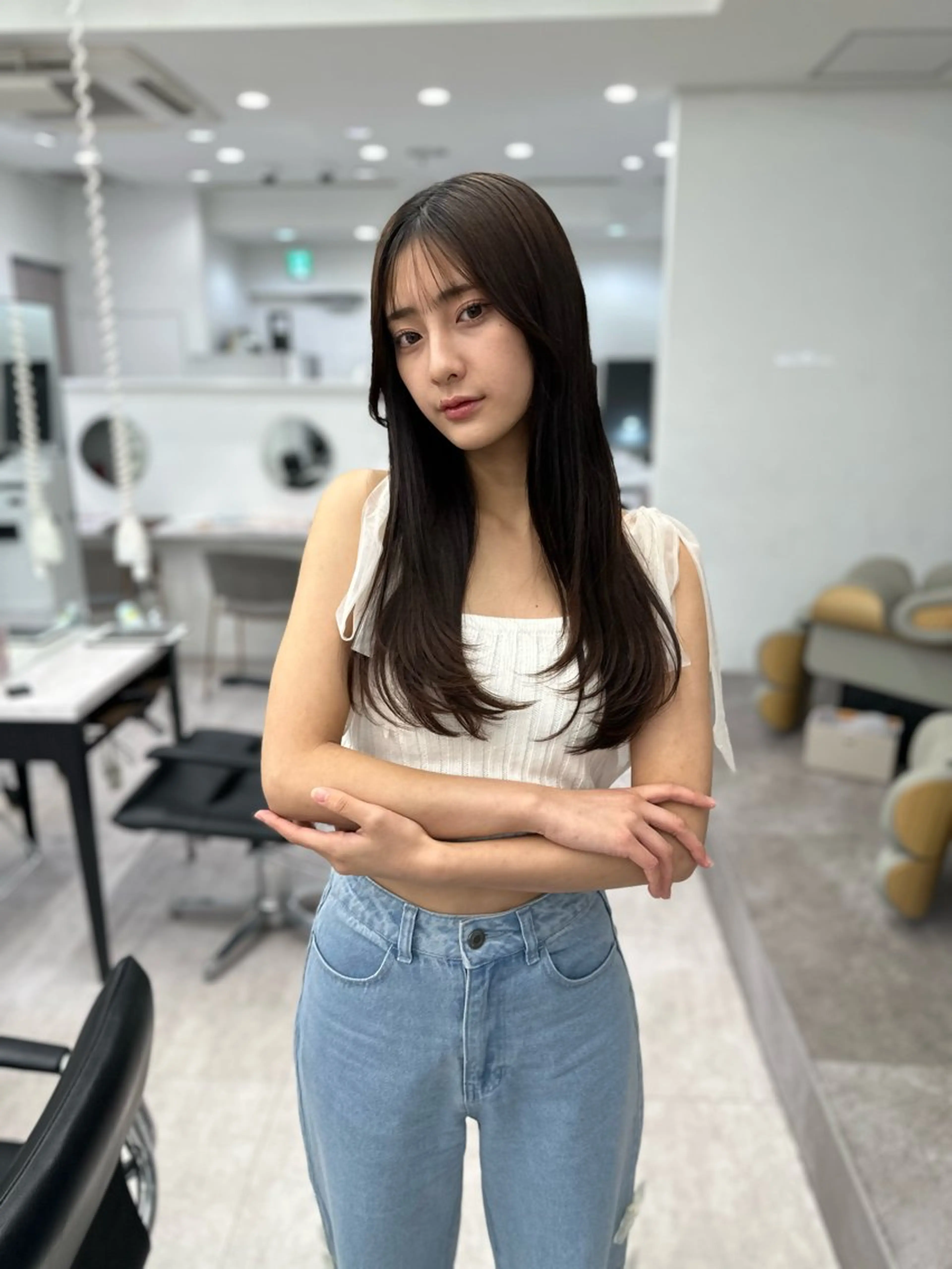 セミロング カット ヘアカラー トリートメント ヘッドスパ ヘアセット 前髪顔まわりカット 🌈中村海聖のヘアスタイル