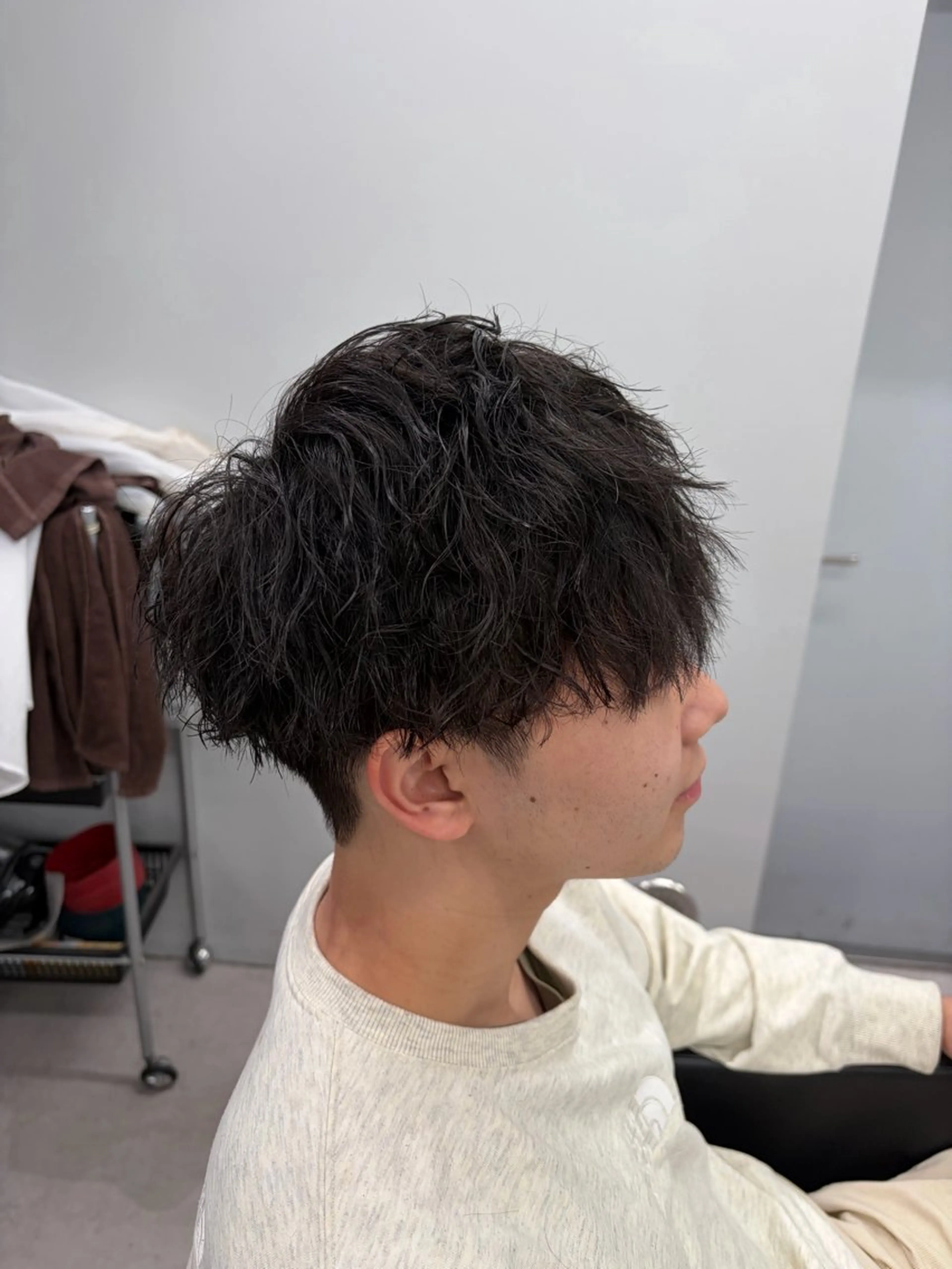 ショート パーマ メンズ マッシュ カット パーマ ⭐️メンズカット無料 二田健吾‼️のヘアスタイル