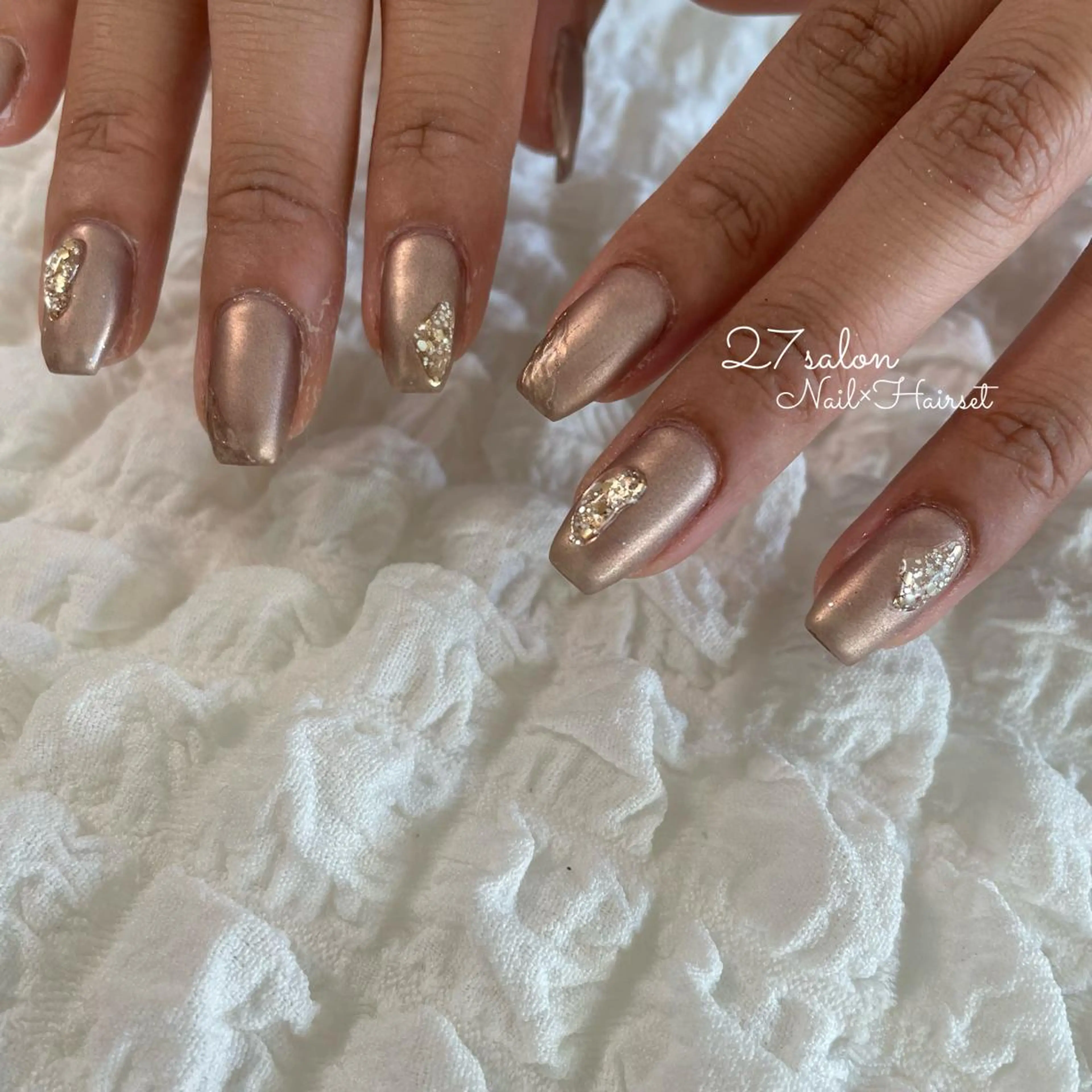 ネイル マットネイル ニュアンスネイル ワンカラーネイル 27salon yuinaのネイルデザイン