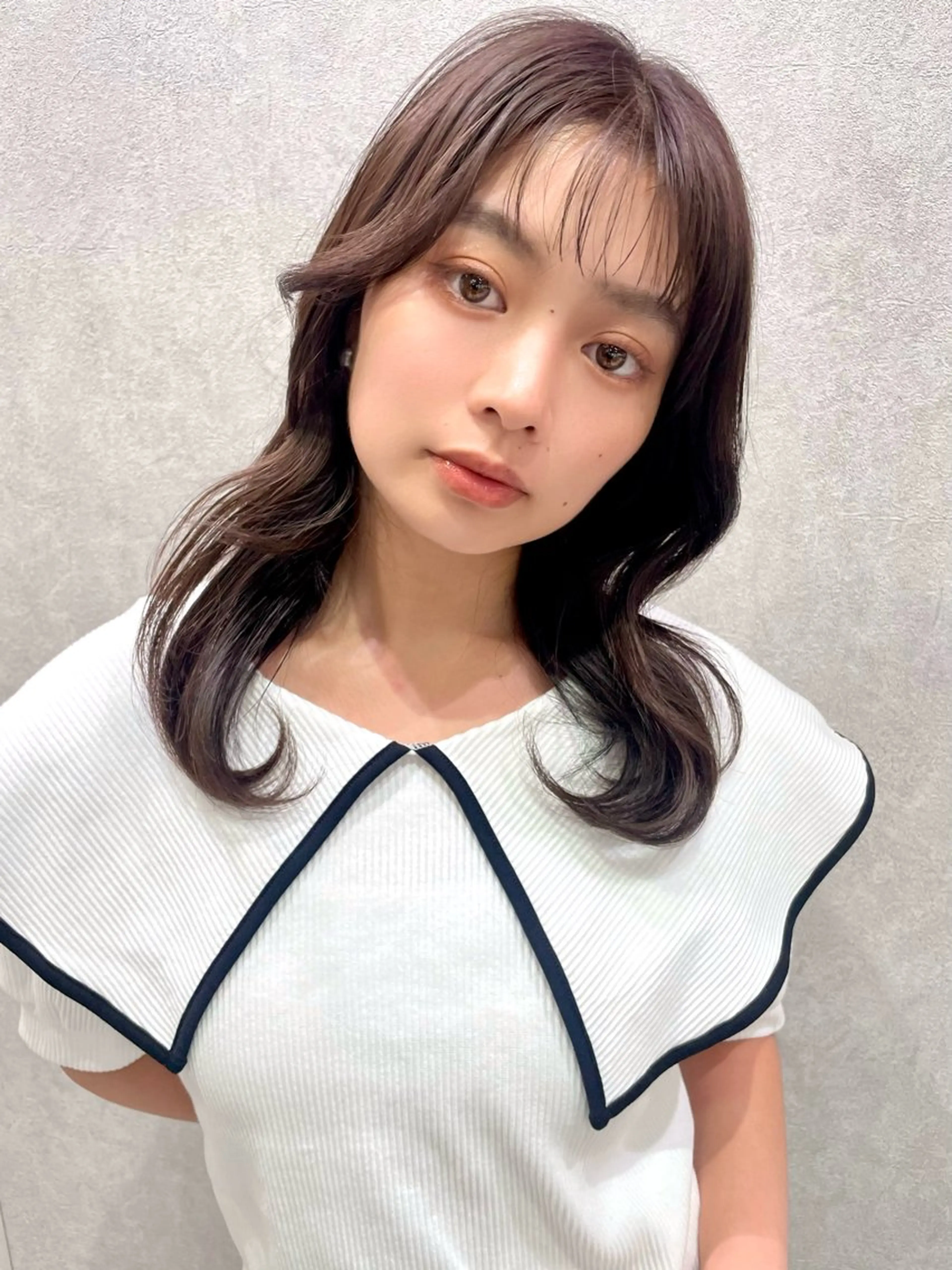 ミディアム カラー カット ヘアカラー トリートメント 韓国ヘア🇰🇷透明 感カラー/yui💞のヘアスタイル