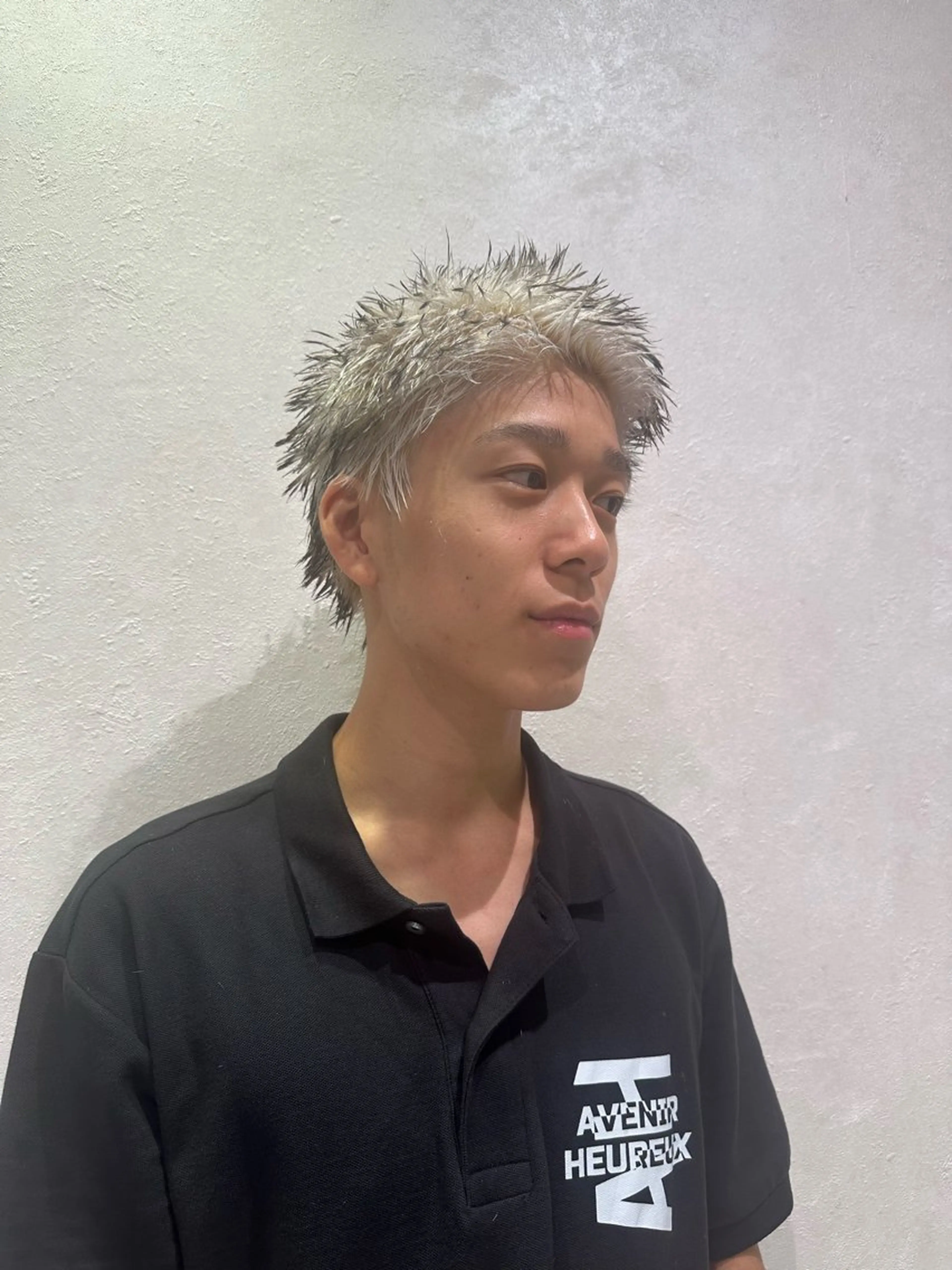 メンズ スパイキーショート 刈り上げ 永田虹輝 /パーマ/スパイキーのヘアスタイル