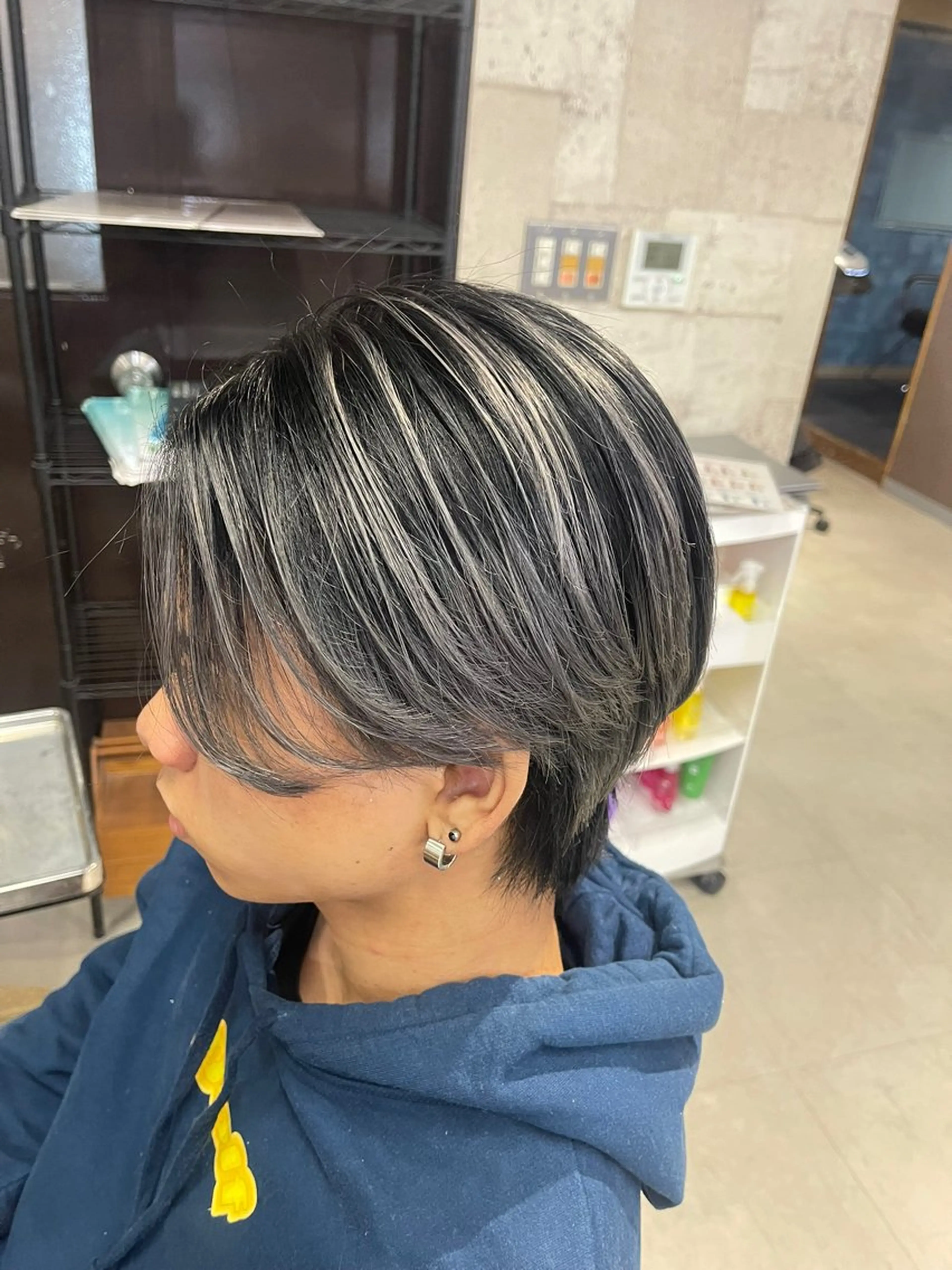 ミディアム カラー メンズ カット ヘアカラー メンズ特化美容師 大貫友也のヘアスタイル