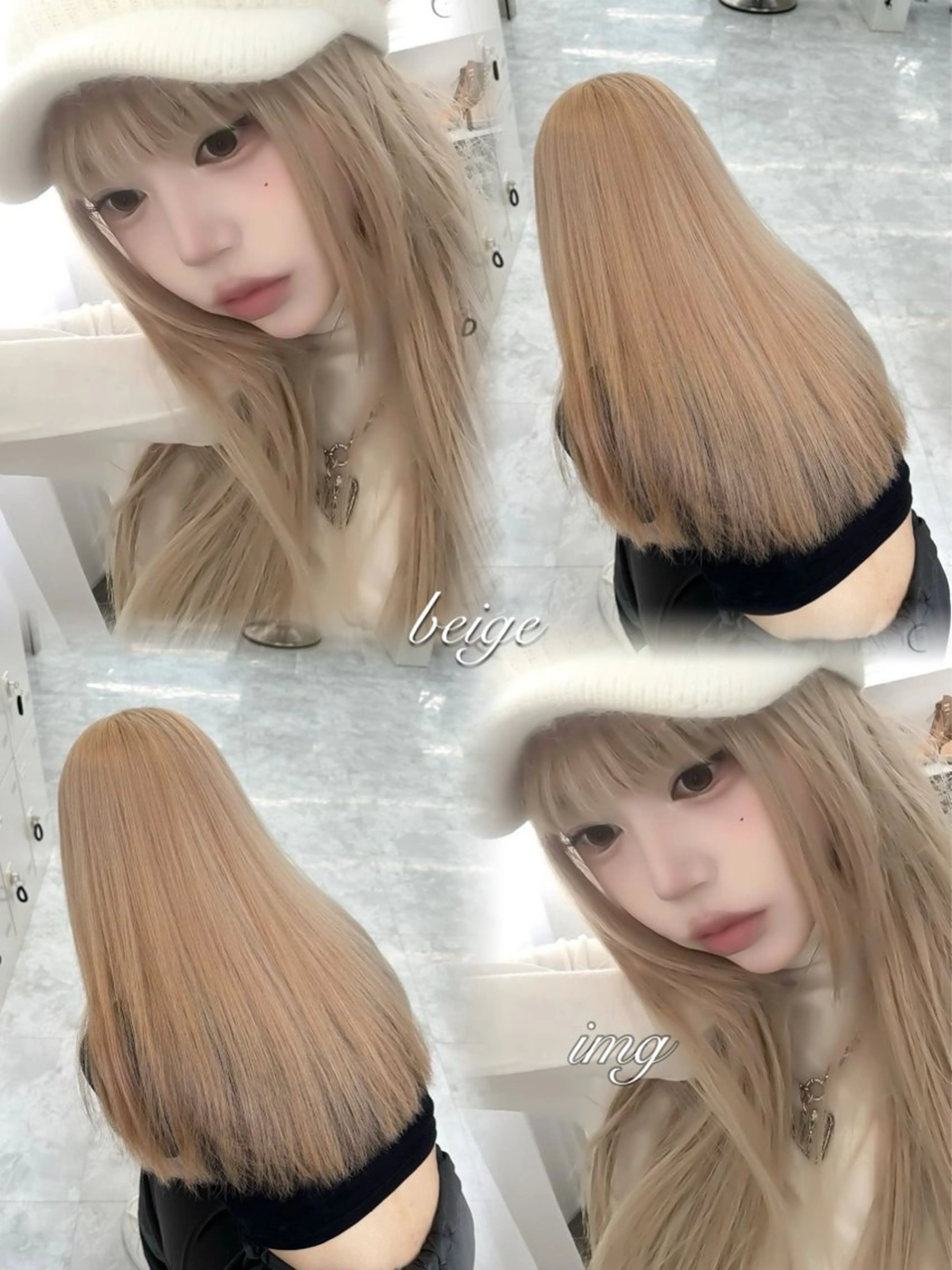 カラー ハイトーン/透明感 艶カラー/SAKI‎のヘアスタイル