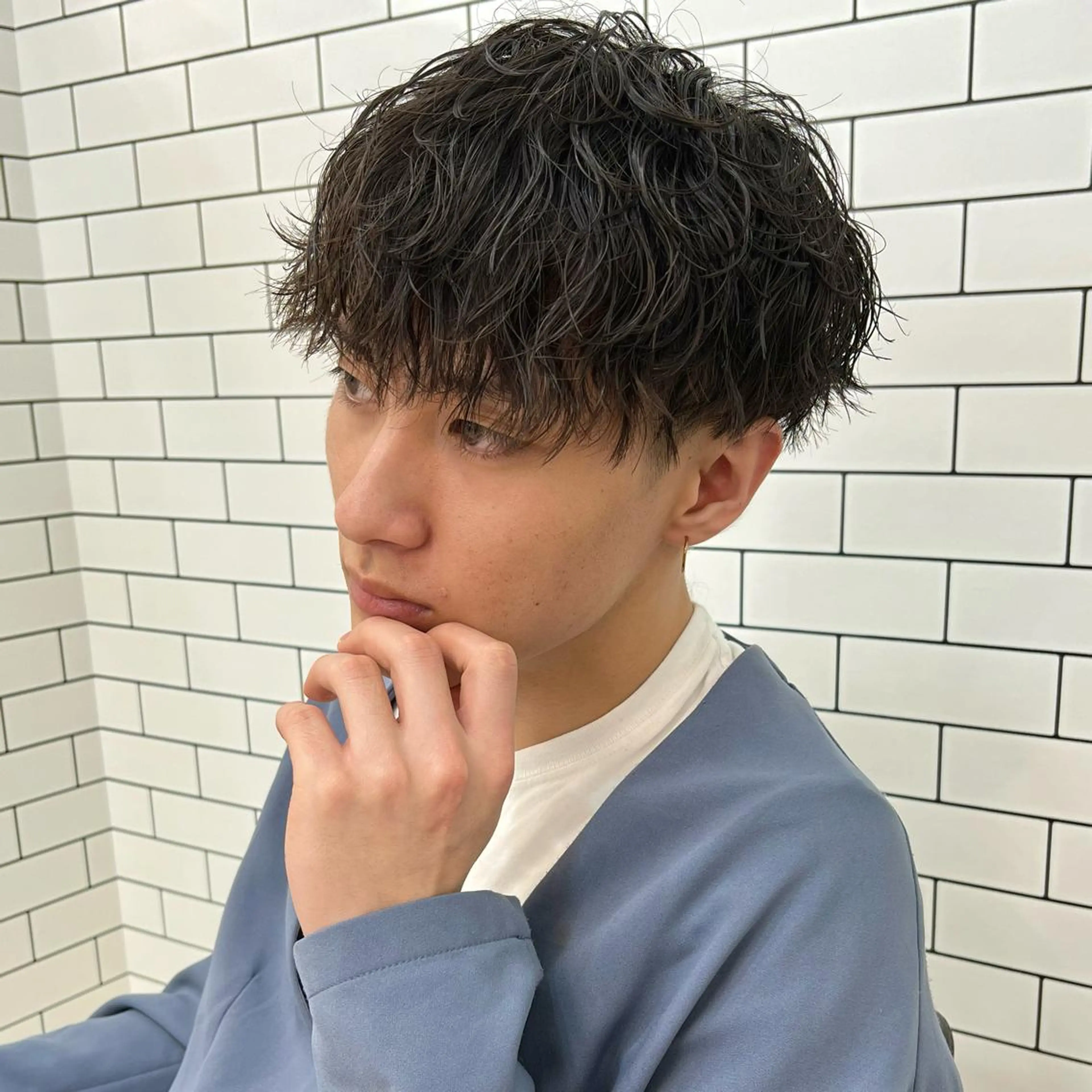 パーマ メンズ メンズパーマ 波巻きパーマ スパイラルパーマ メンズ特化✂️ 小枝 優生のヘアスタイル