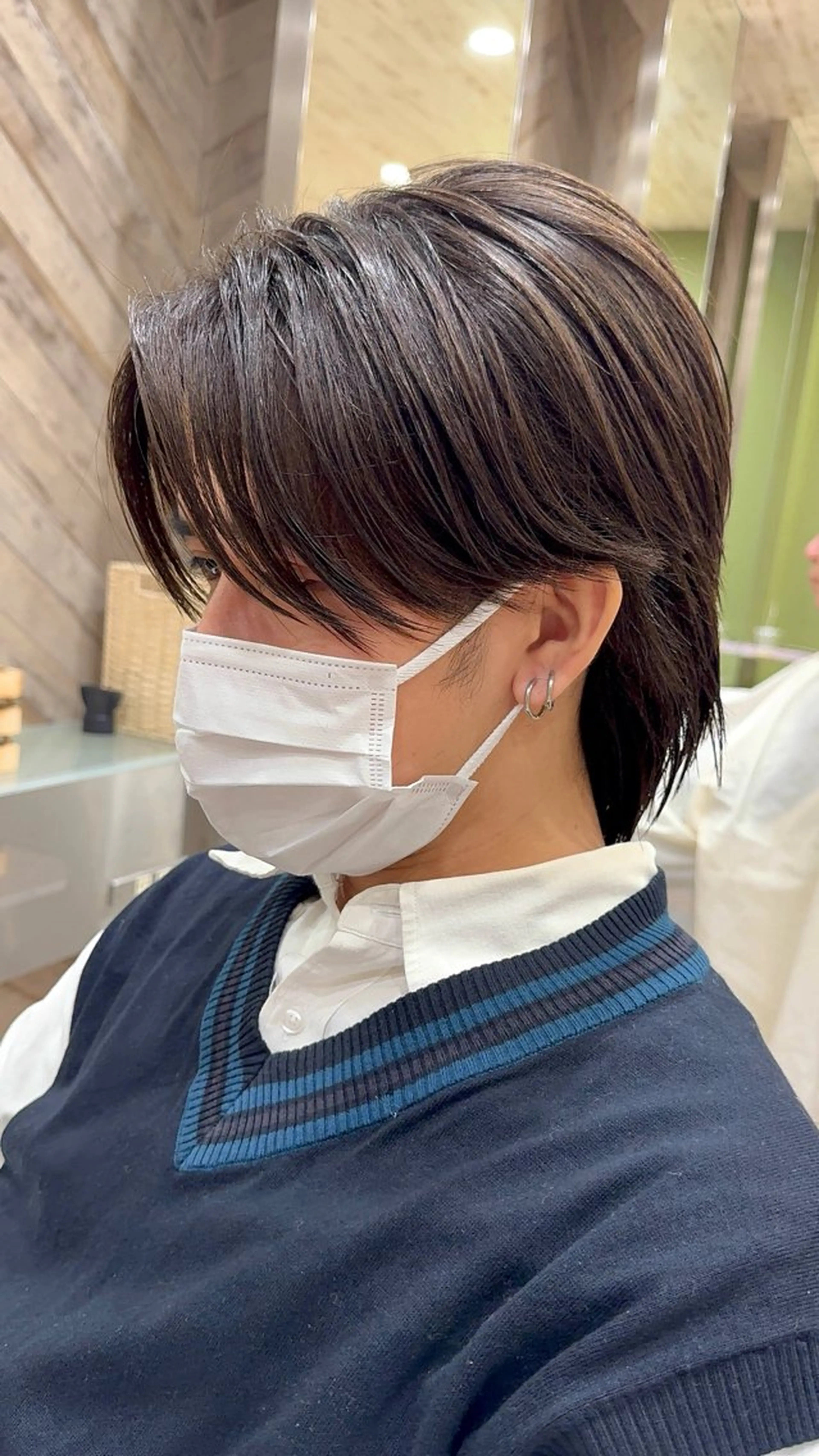 ショート ショートヘア ウルフカット カット ブリーチ縮毛矯正 あすまのヘアスタイル