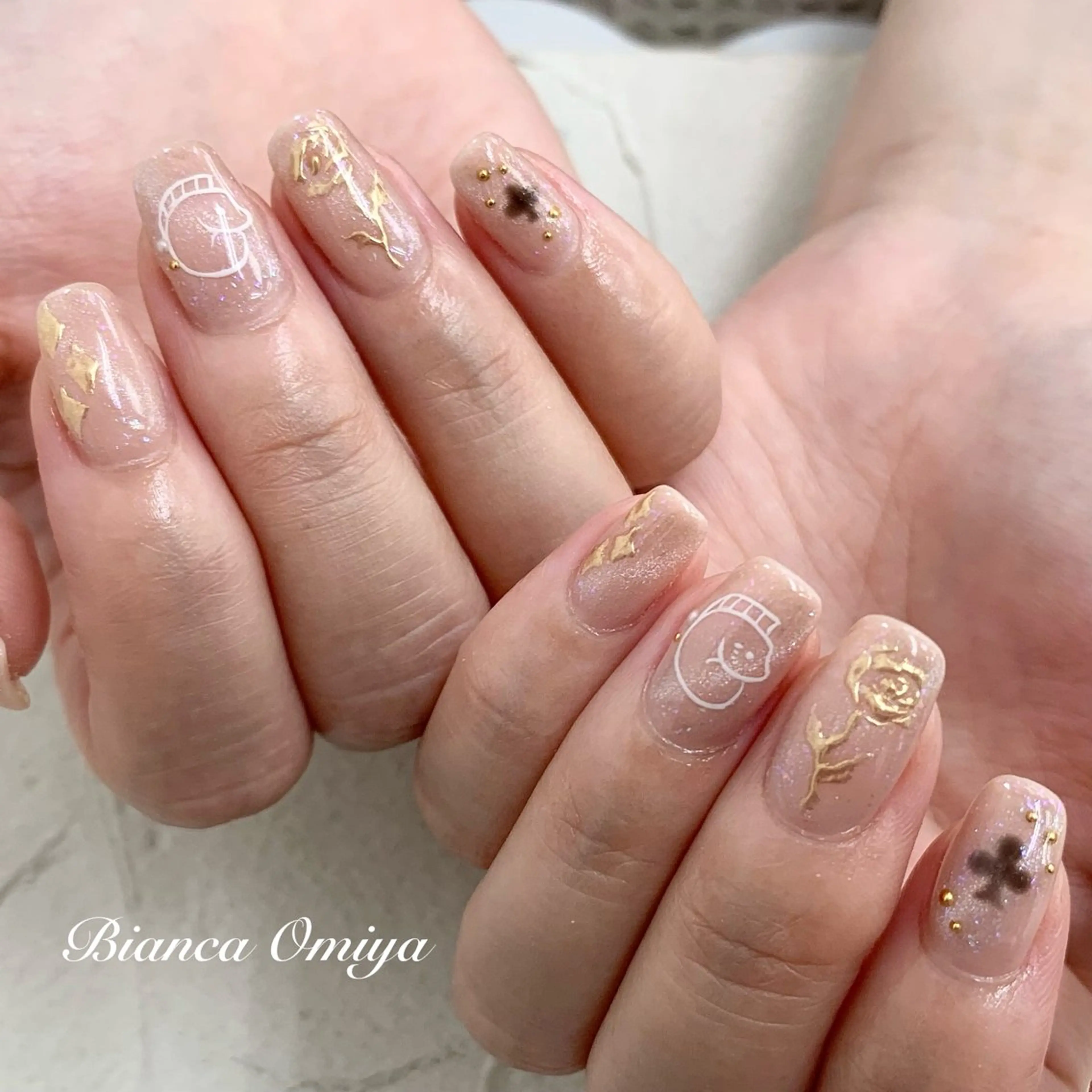 ネイル ハンドネイル ビアンカ大宮ネイル 店長 モリサワのネイルデザイン