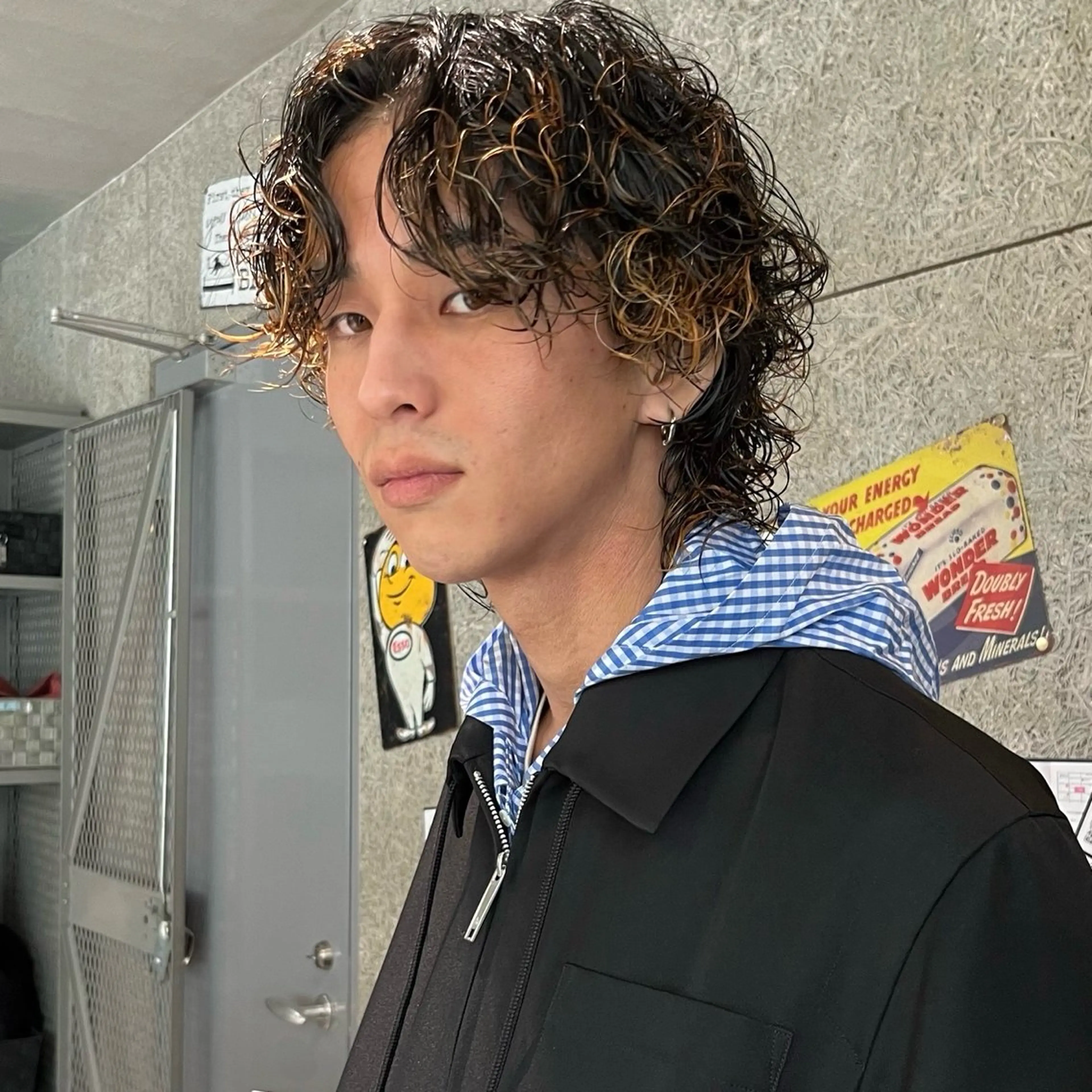 パーマ メンズ ボブ/ショートボブ/ 岡山駅/別曽遥也のヘアスタイル