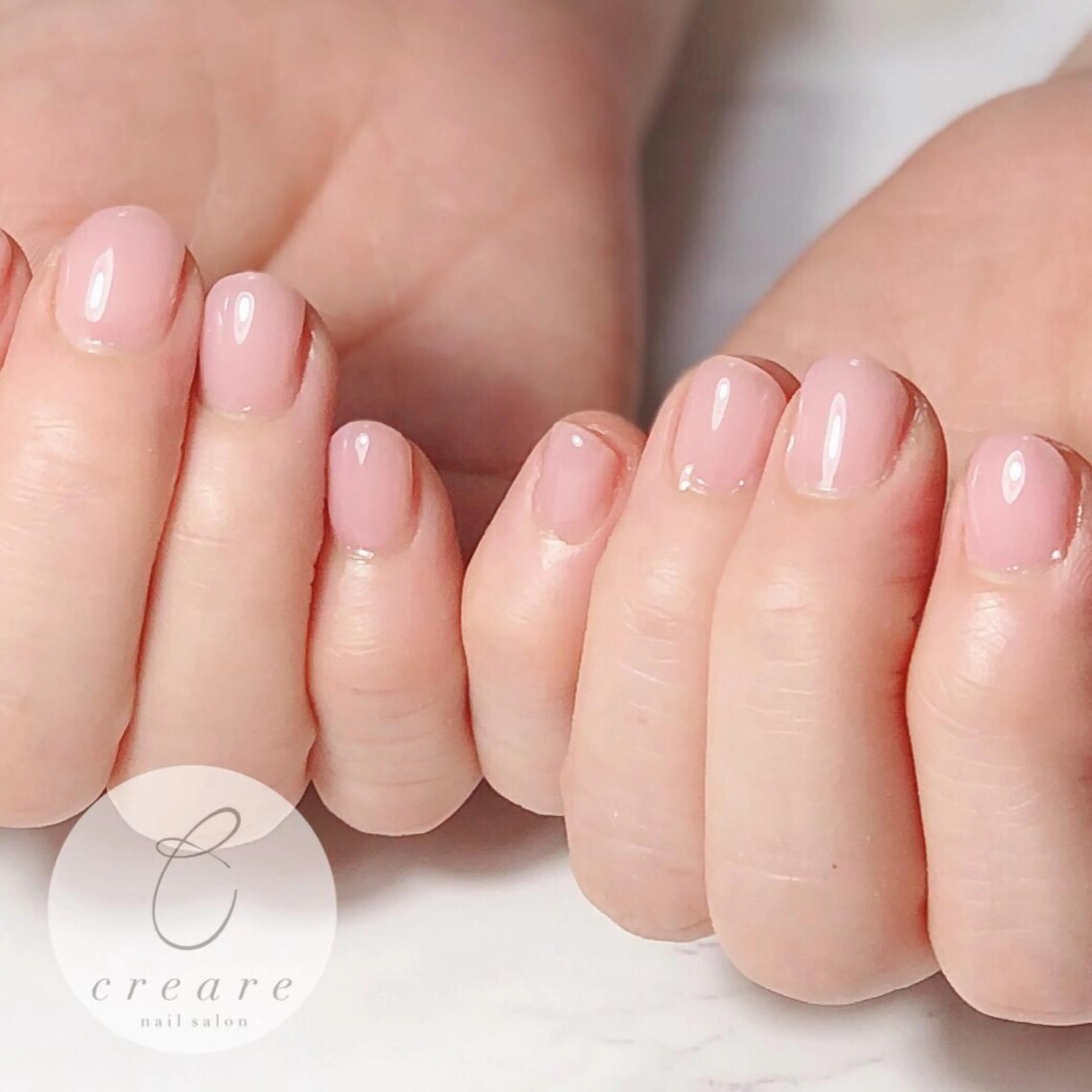 ネイル ジェルネイル オフィスネイル ワンカラーネイル ピンク パープル 辻野 和枝のネイルデザイン