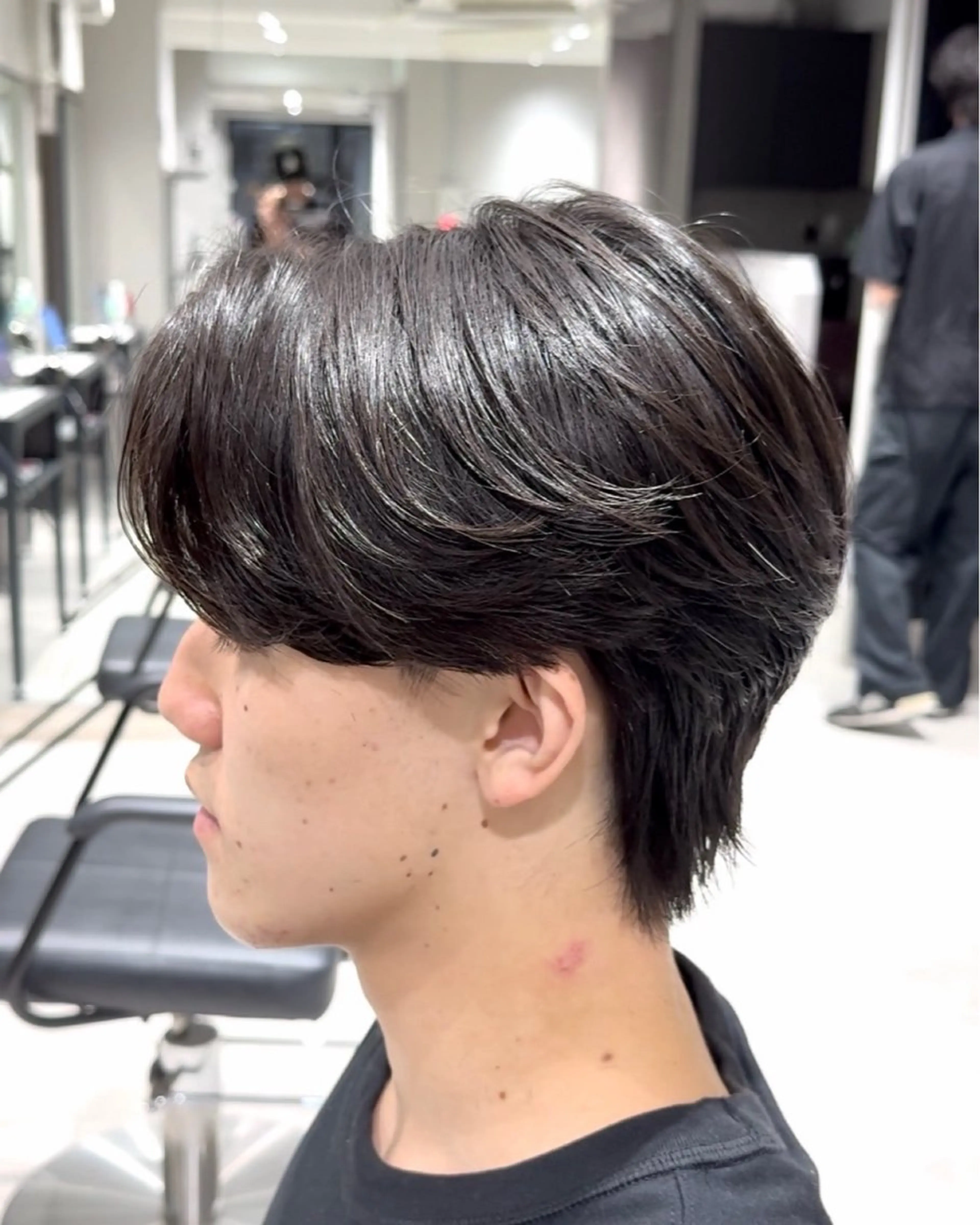 メンズ センターパート カット 縮毛矯正 曲がる縮毛/カルマパ ーマ/池袋/横村大全のヘアスタイル