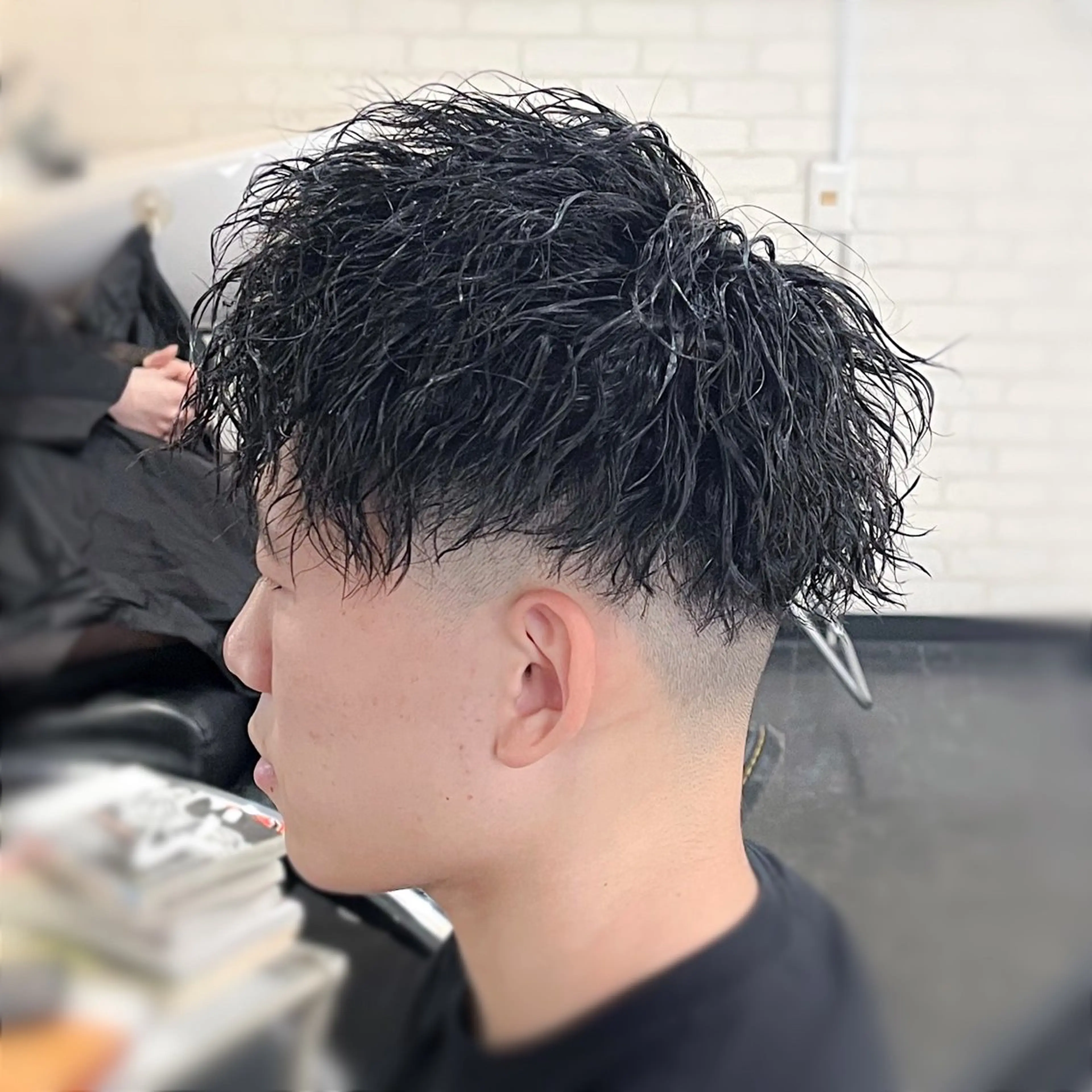 ショート パーマ メンズ フェードカット メンズパーマ カット パーマ Kimura Shinyaのヘアスタイル
