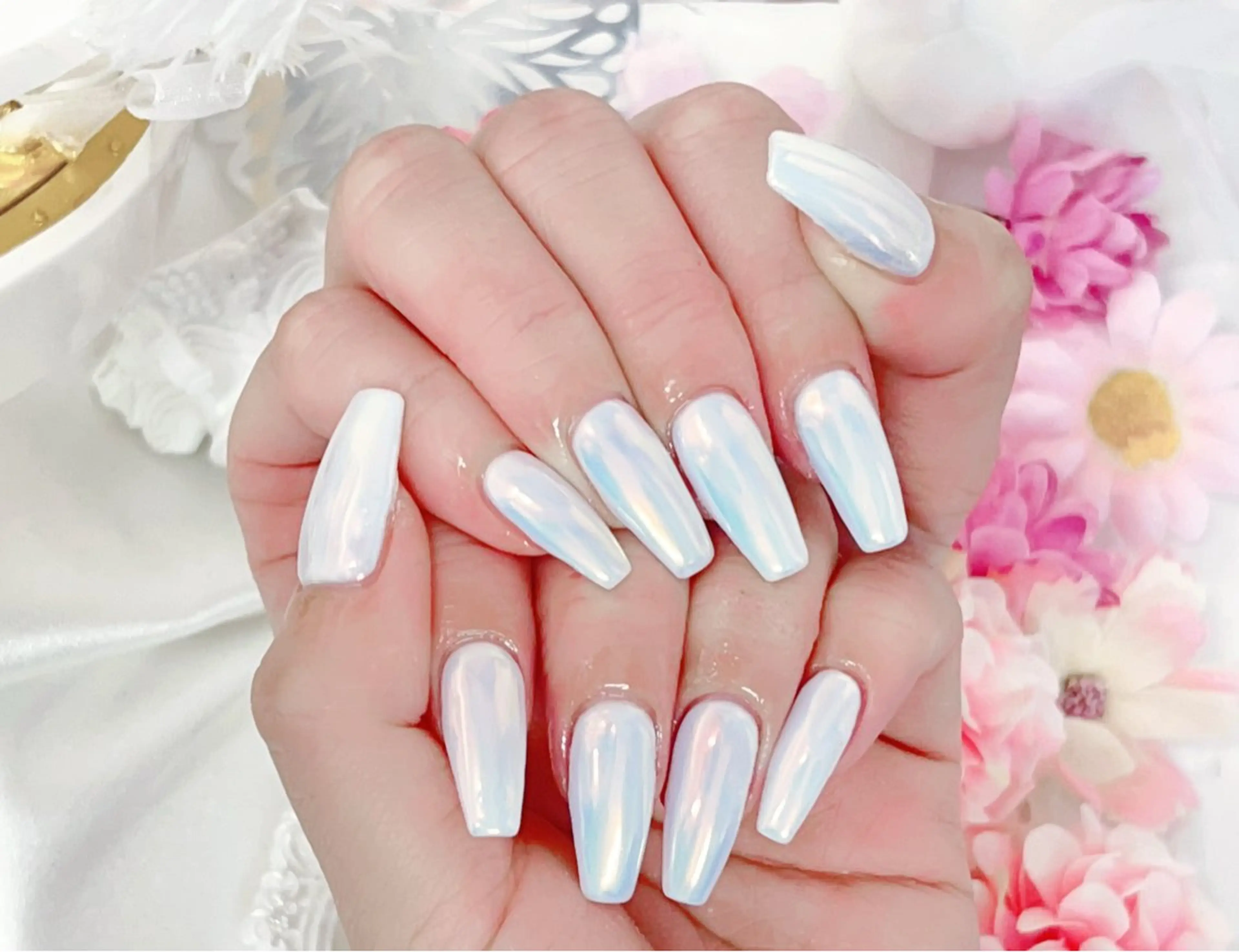 ネイル ハンドネイル 【パラジェル・フィルイン】 T&BNAIL STUDIO所属・り オ　ロング無制限中のネイルデザイン