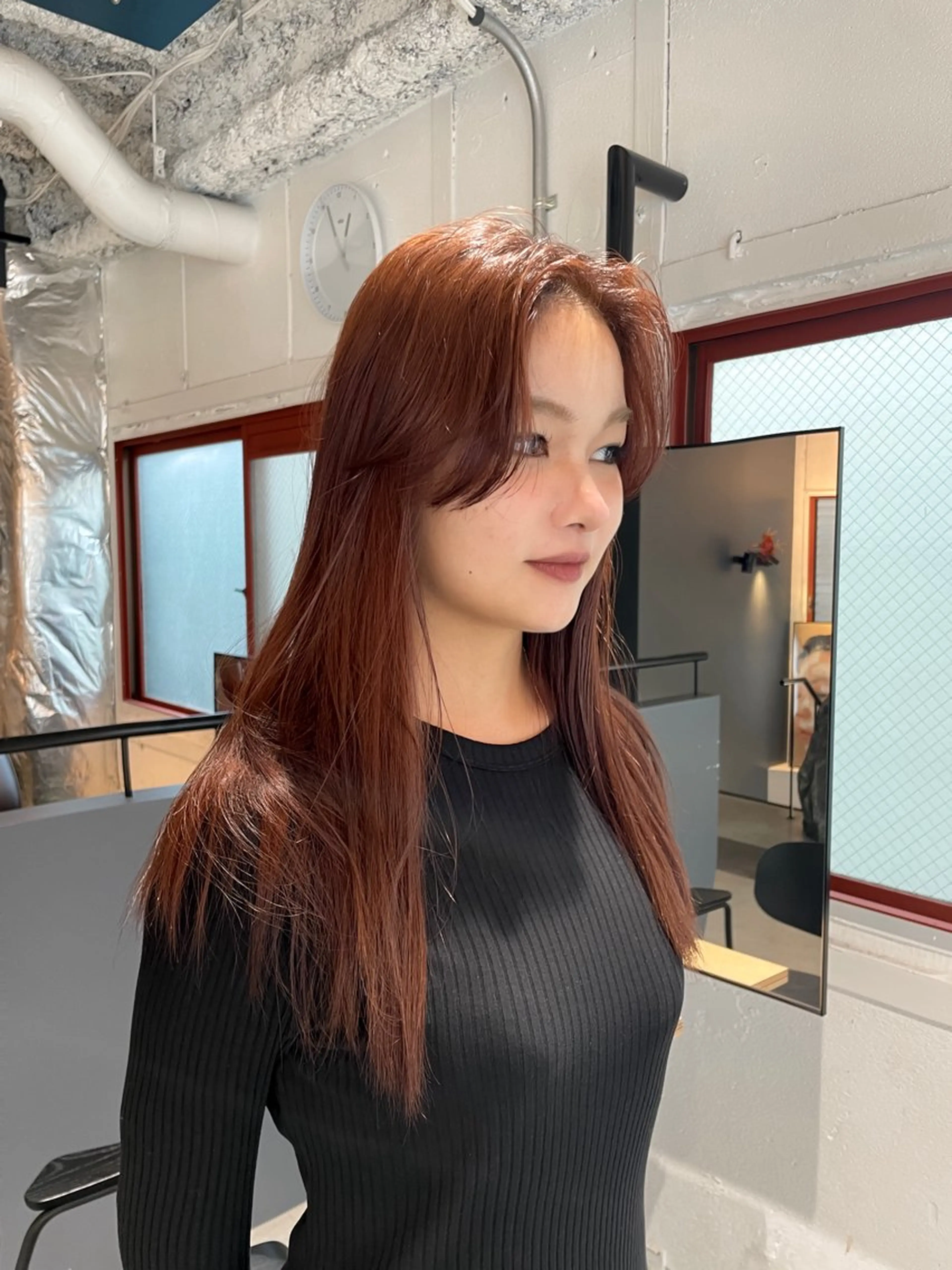 セミロング カラー ブラウンカラー ハイトーンカラー ハッシュカット/ 韓国ヘア☽⋰mahoのヘアスタイル
