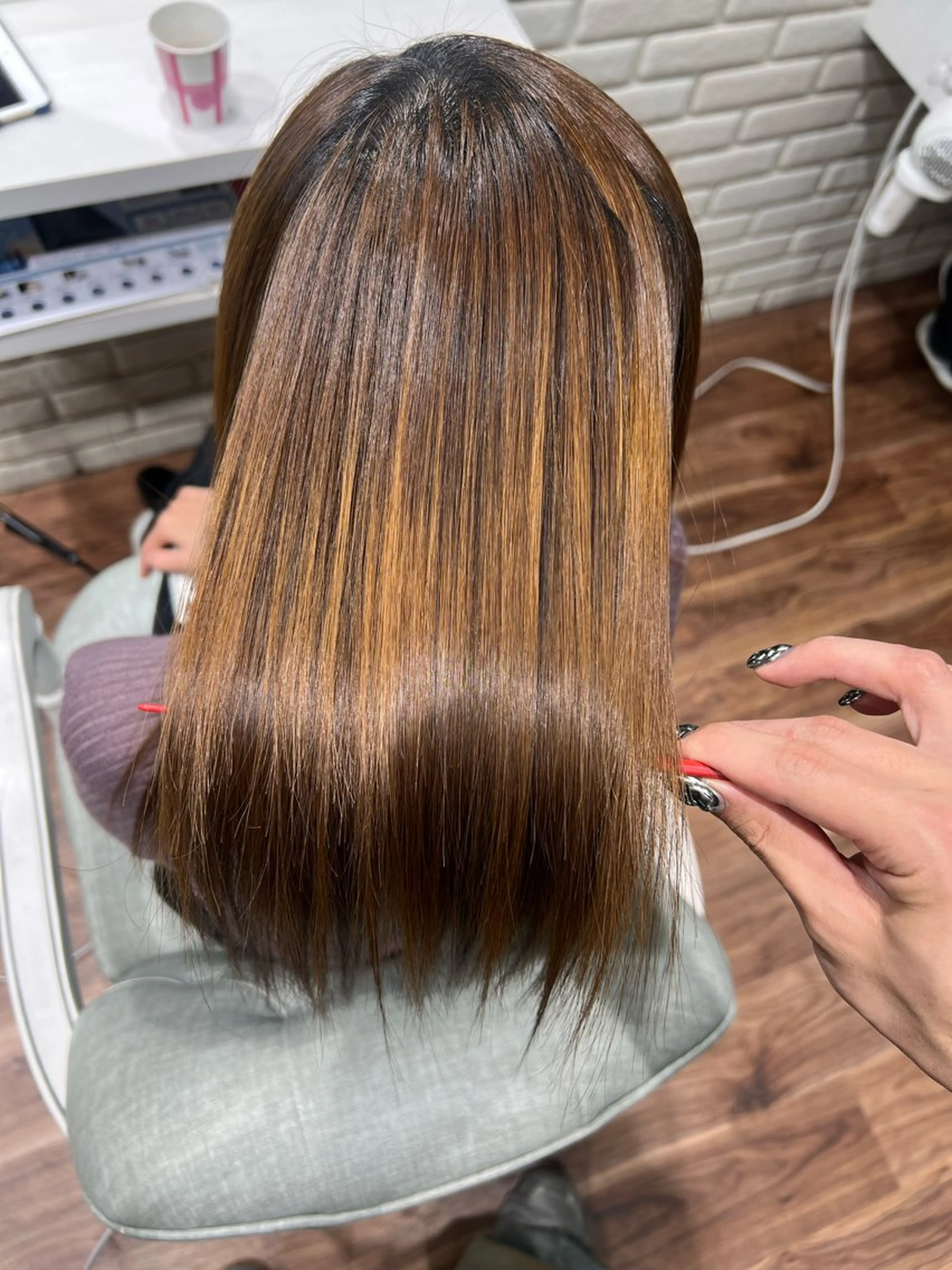 ミディアム カット 縮毛矯正 トリートメント Re.ly所属・髪質改善/美髪矯正 /高田馬場/Renのヘアスタイル