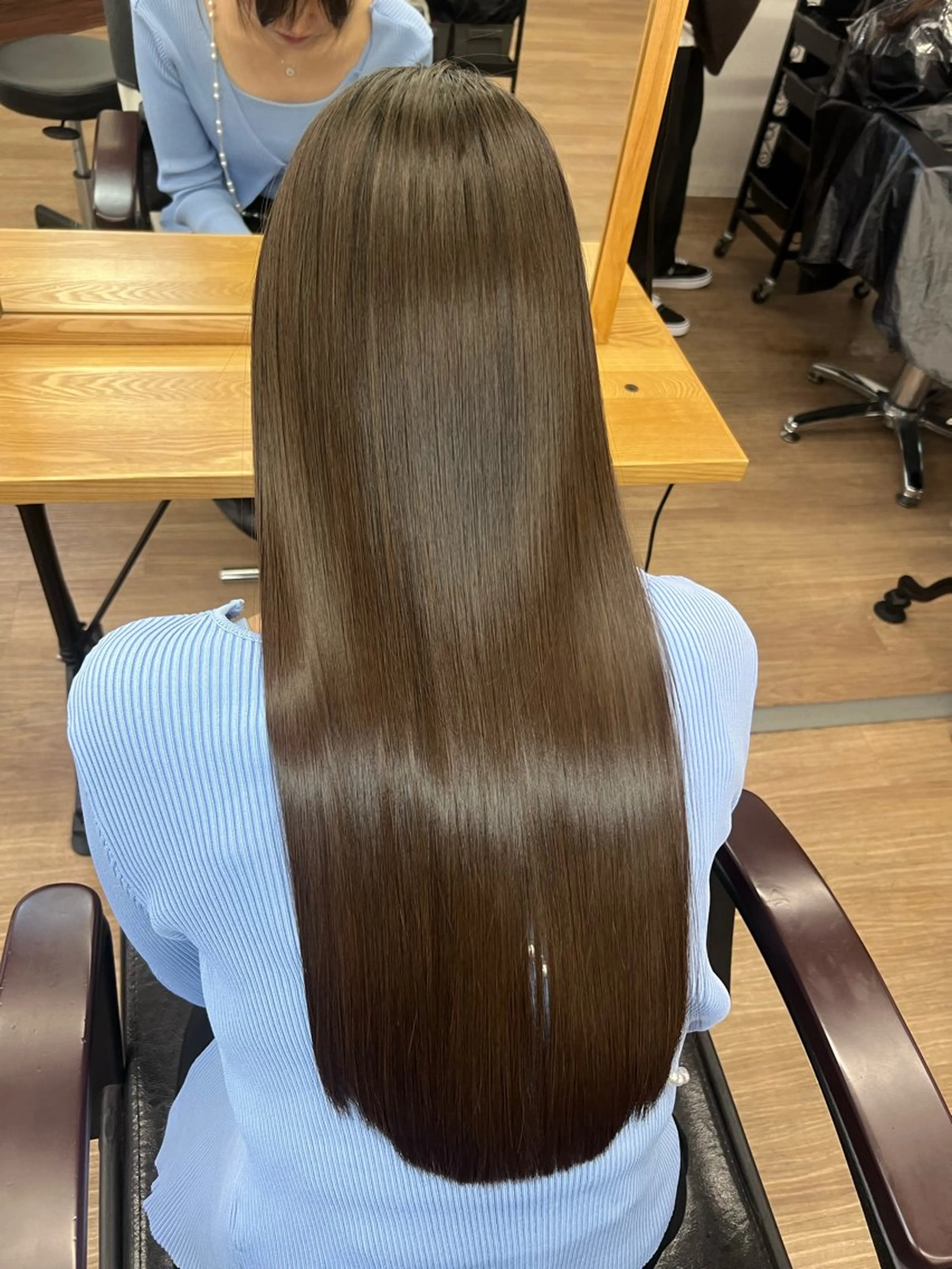 ロング パーマ 髪質改善 トリートメント カット 縮毛矯正 トリートメント 武田涼レイヤーカット 髪質改善×縮毛矯正のヘアスタイル