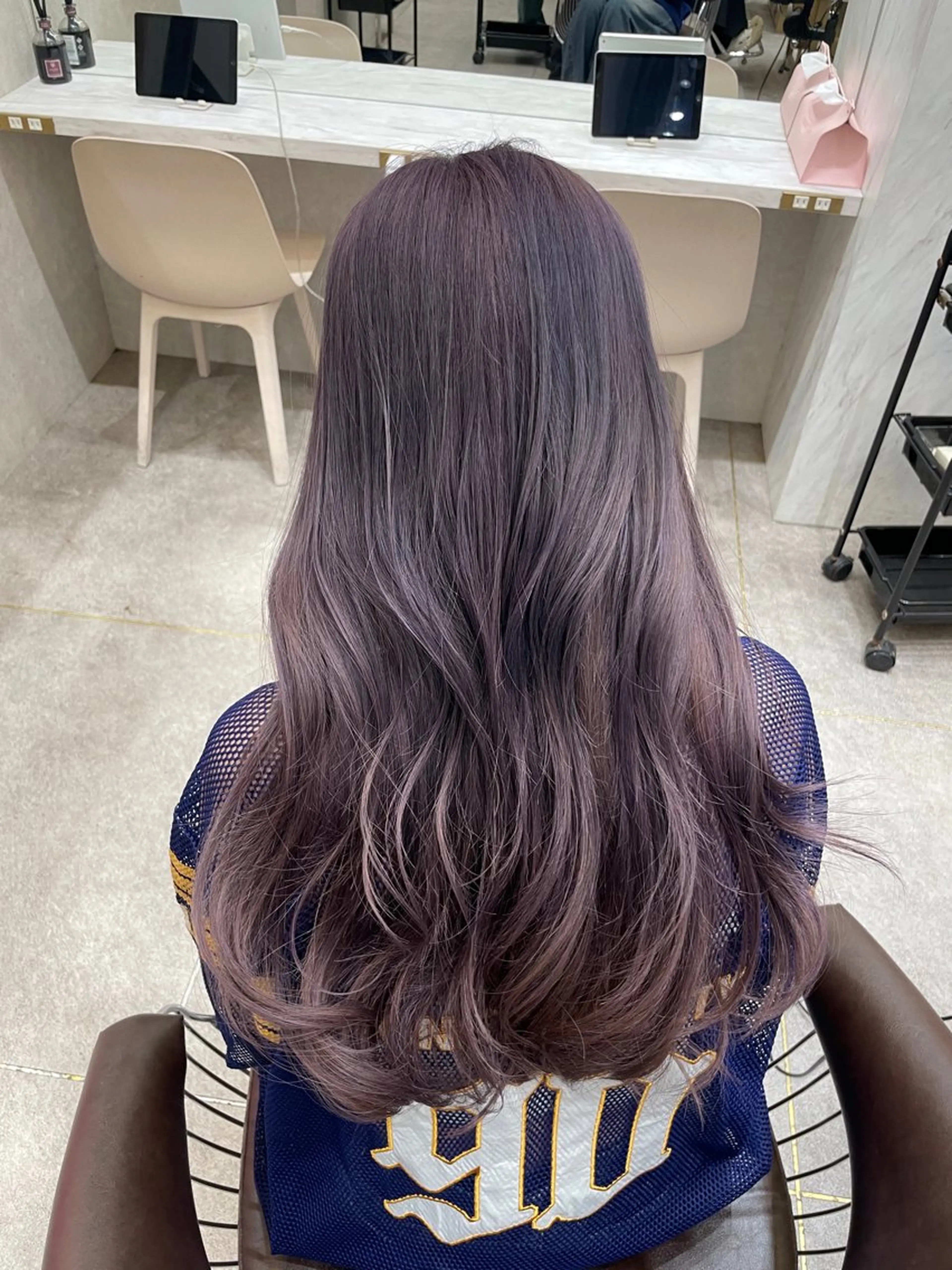 セミロング ヘアカラー MOE 福岡韓国ヘア✧︎のヘアスタイル